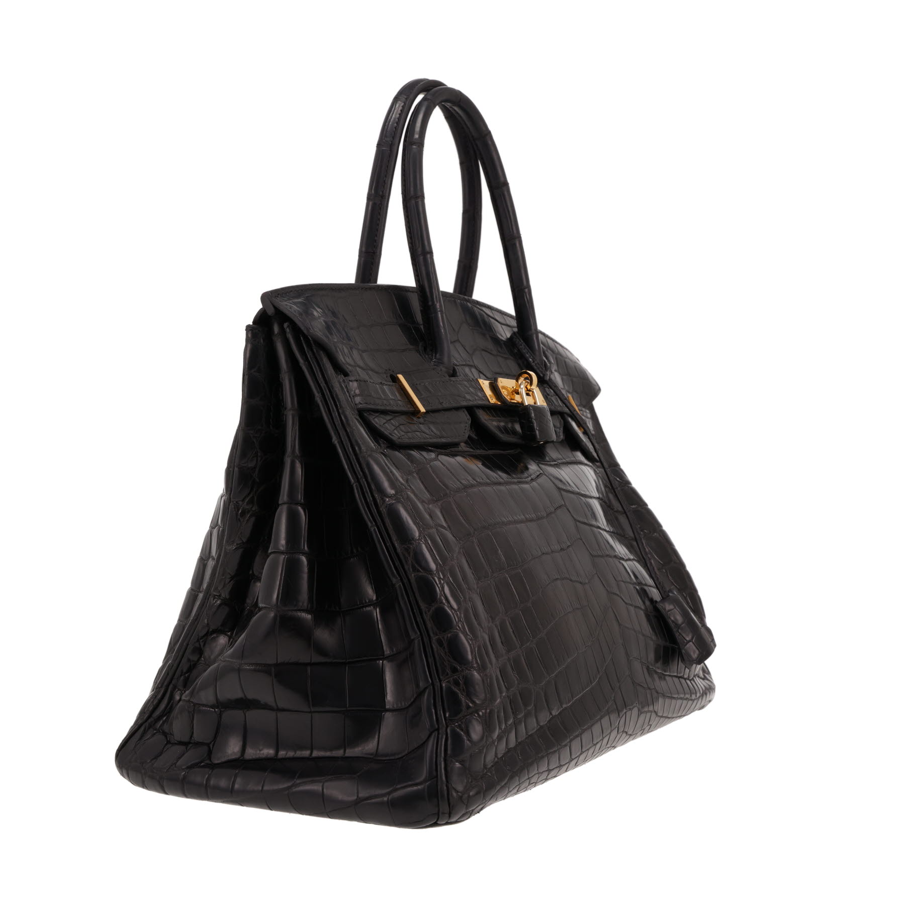 Hermès  Birkin 35 cm handbag  in black niloticus crocodile