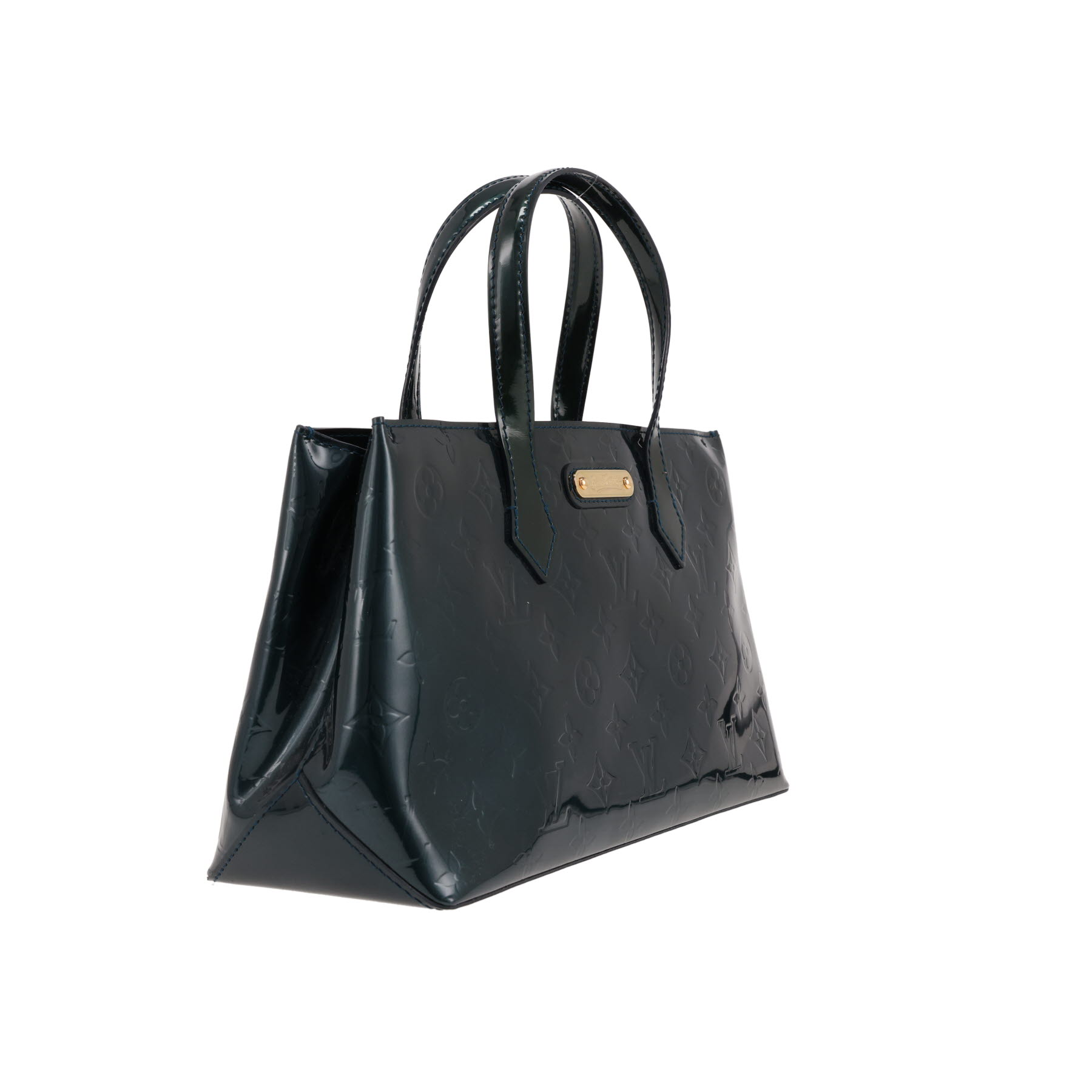 Louis Vuitton  Wilshire handbag  in green monogram patent leather