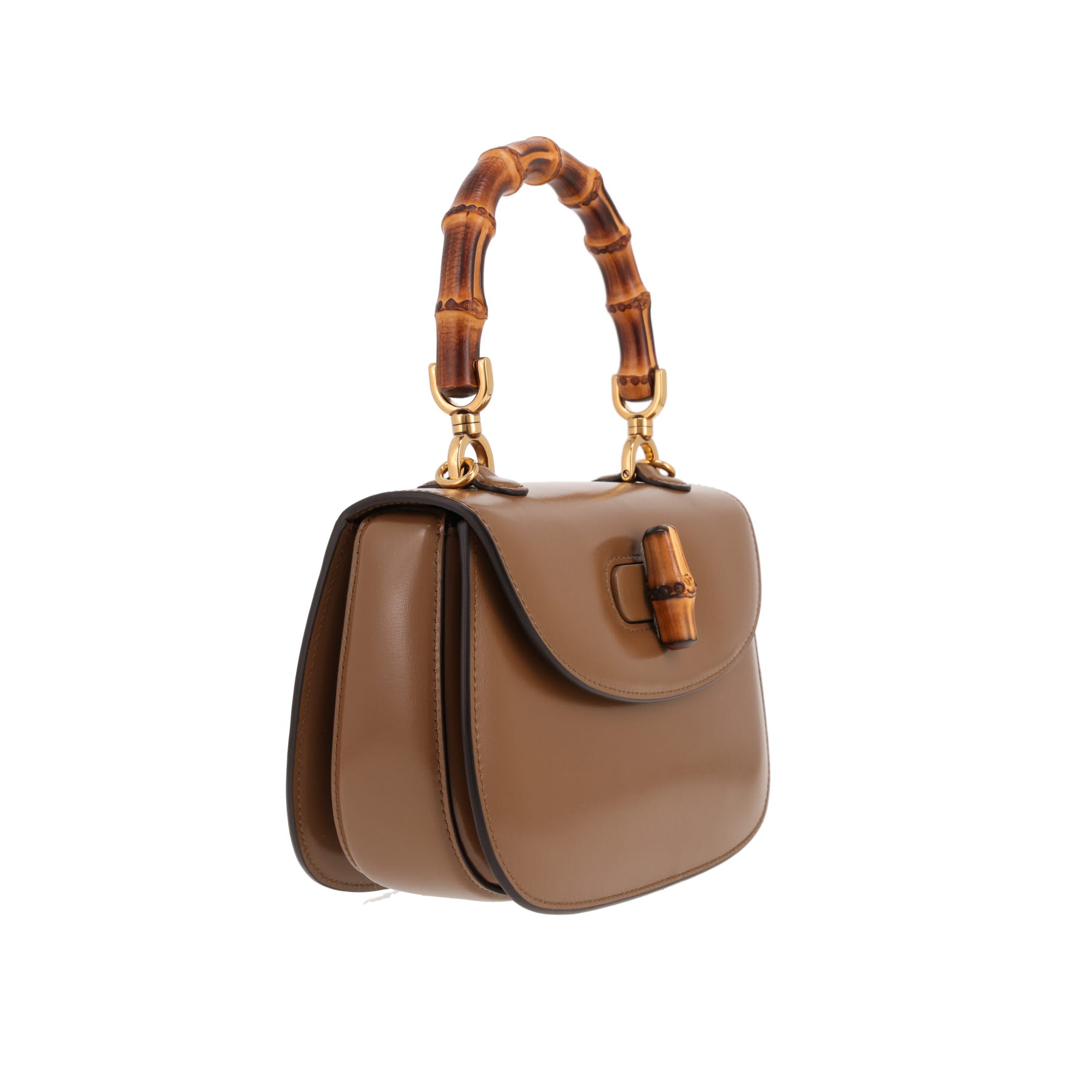 Gucci  Bamboo handbag  in brown leather