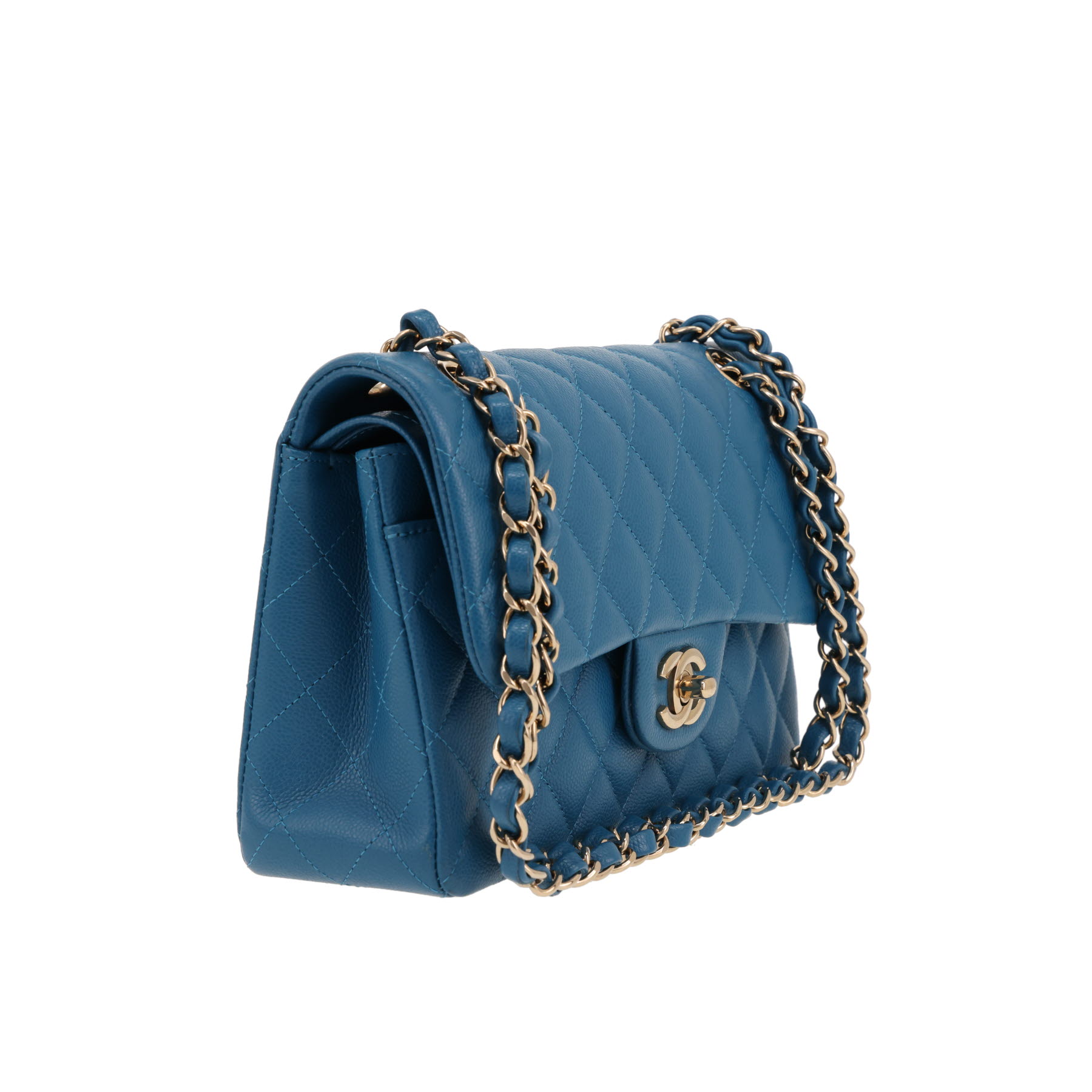 Sac bandoulière Chanel  Timeless Petit en cuir grainé matelassé bleu