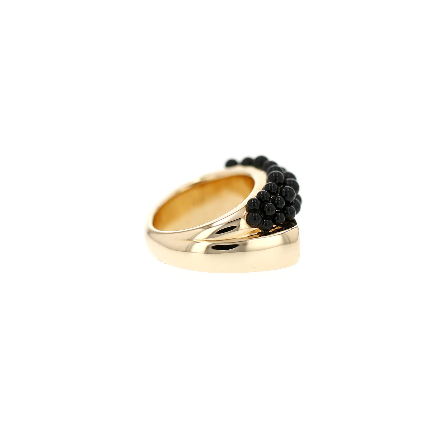 Fred Success Caviar ring in yellow gold and onyx