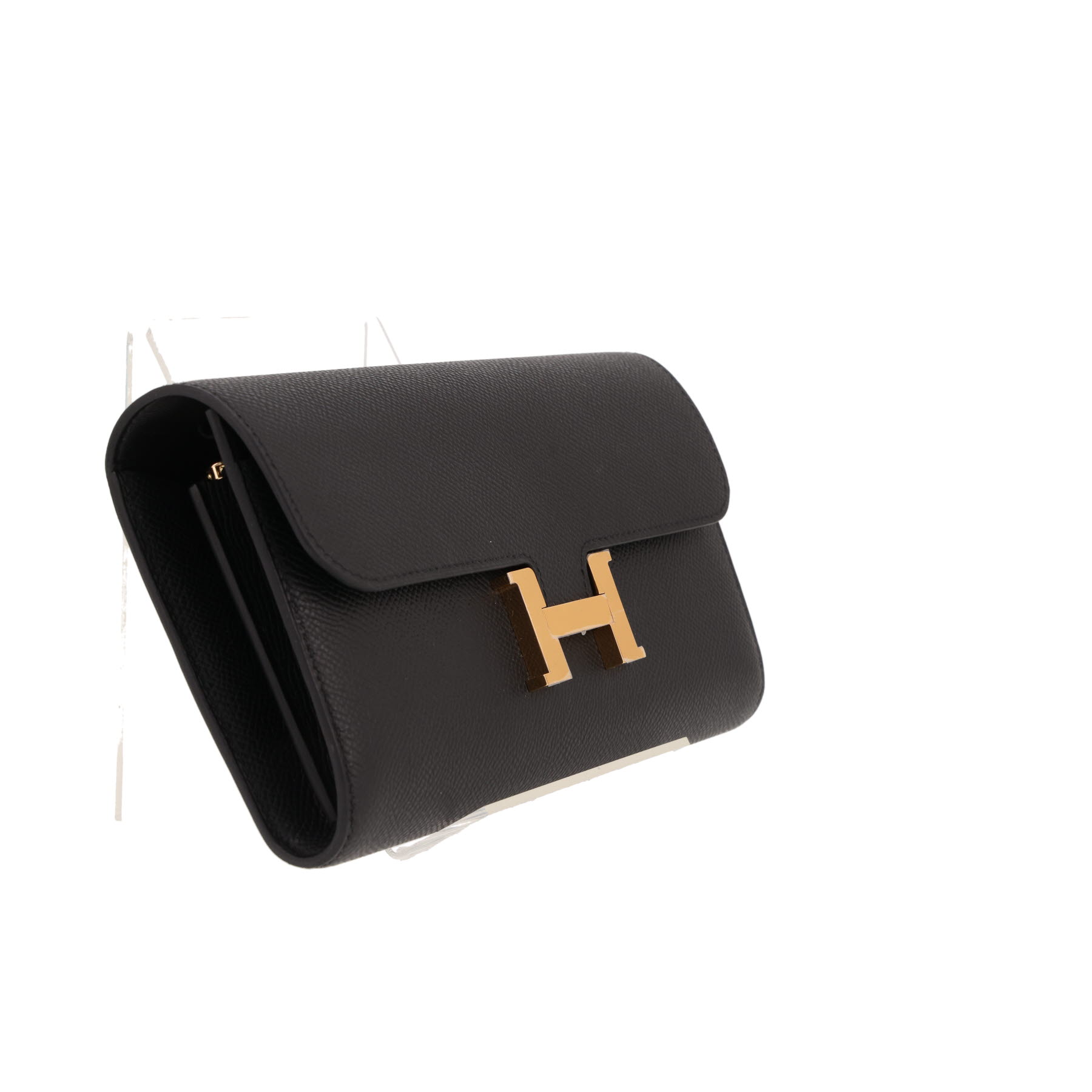 Hermès  Constance Long To Go shoulder bag  in black epsom leather