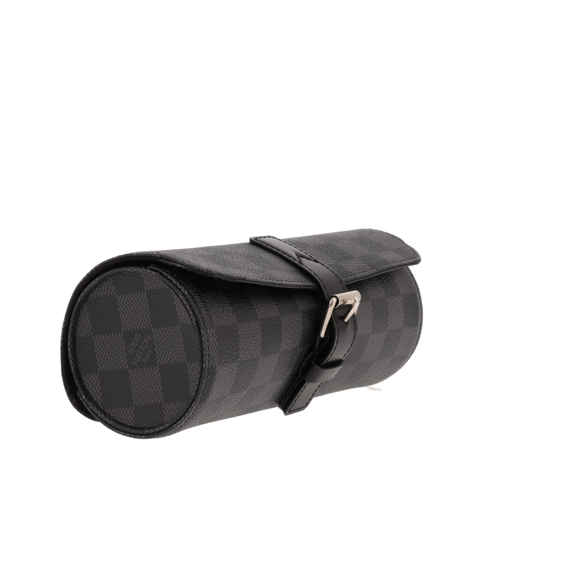 Astuccio Louis Vuitton  Étui 3 montres in tela a scacchi grigio Graphite