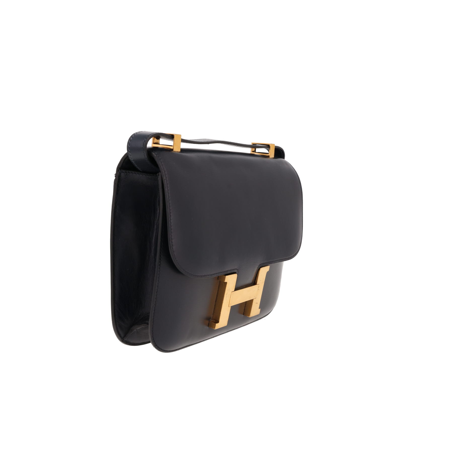 Hermès  Constance handbag  in navy blue box leather