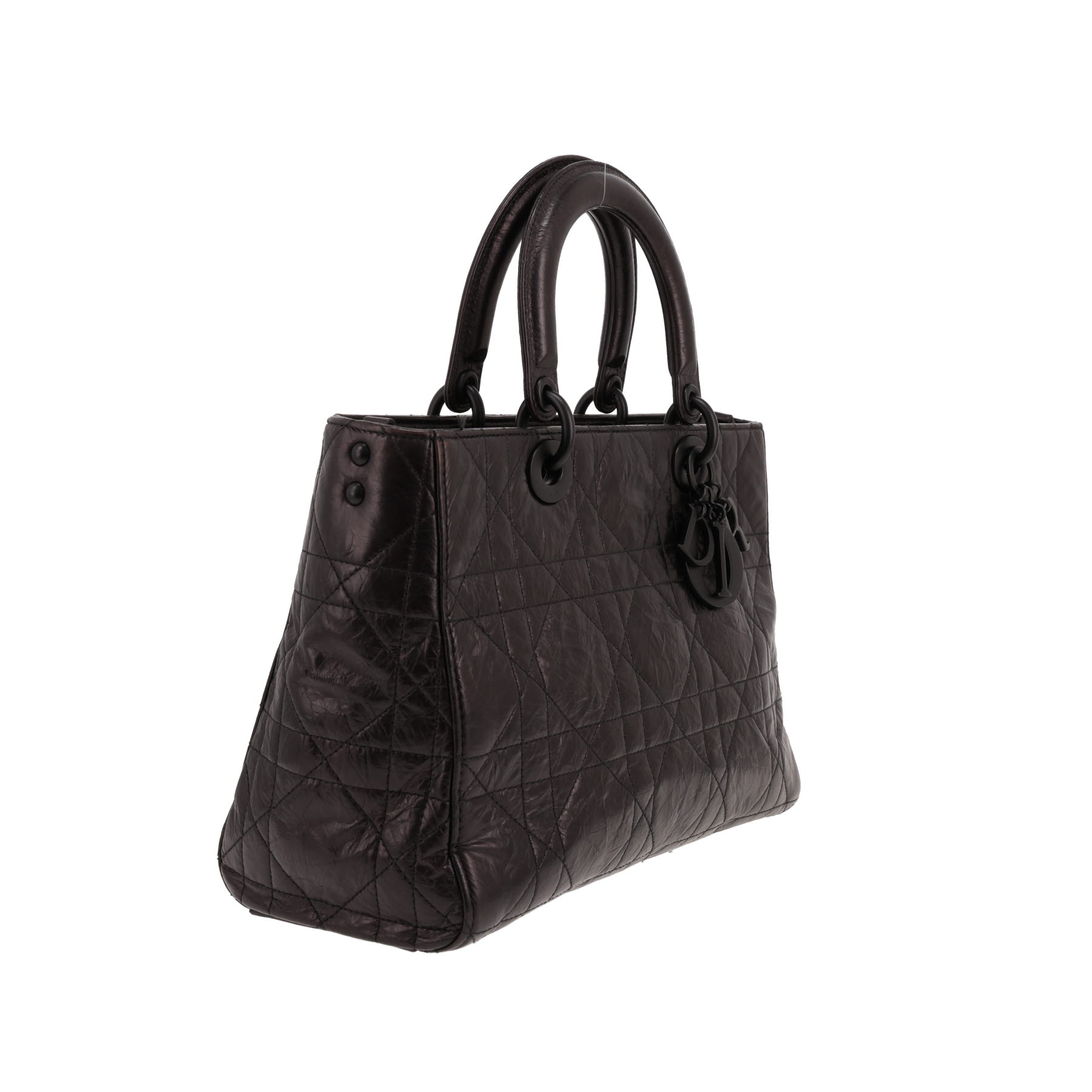 Sac à main Dior  Lady Dior en cuir cannage noir