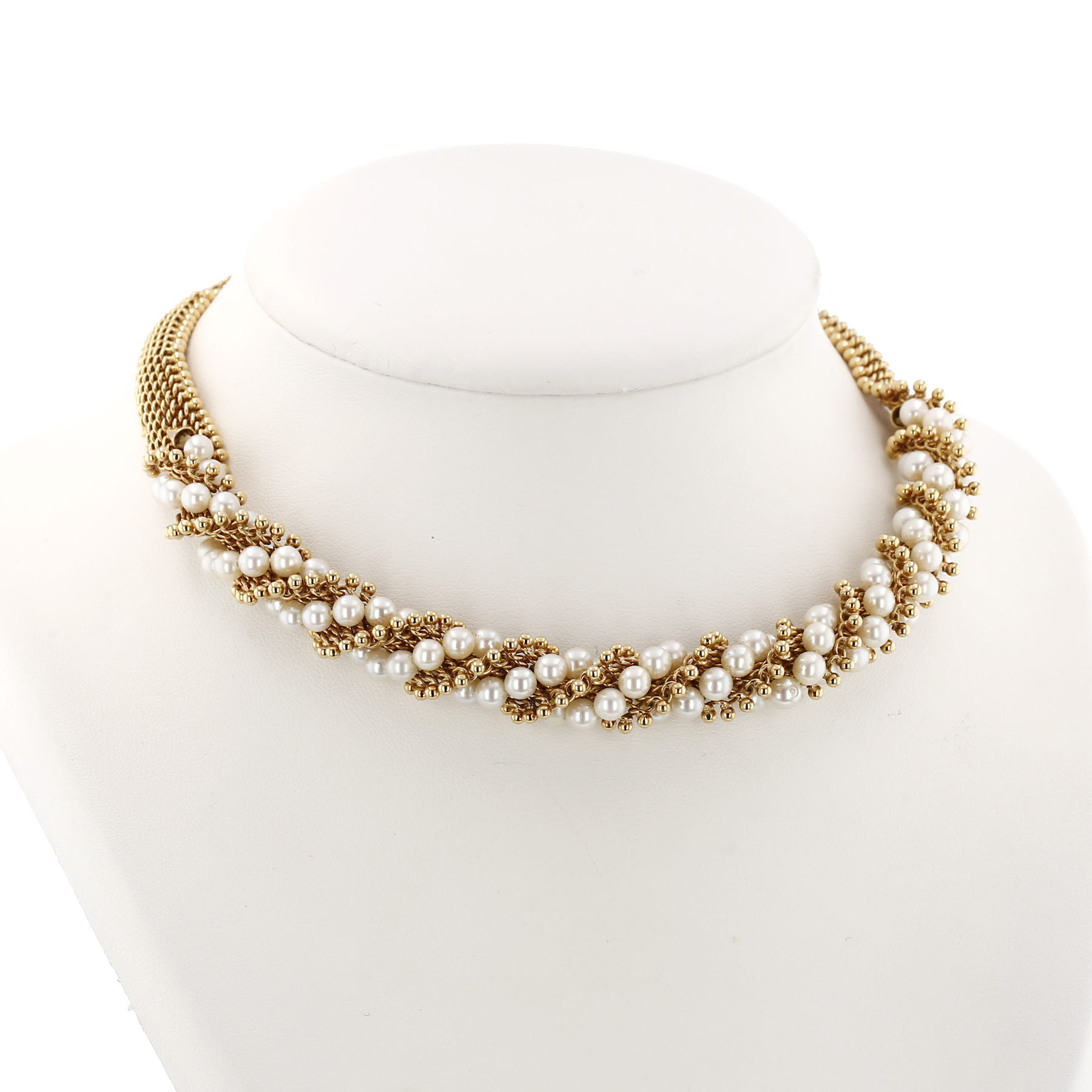 Piaget 1960's necklace in yellow gold and cultured pearls