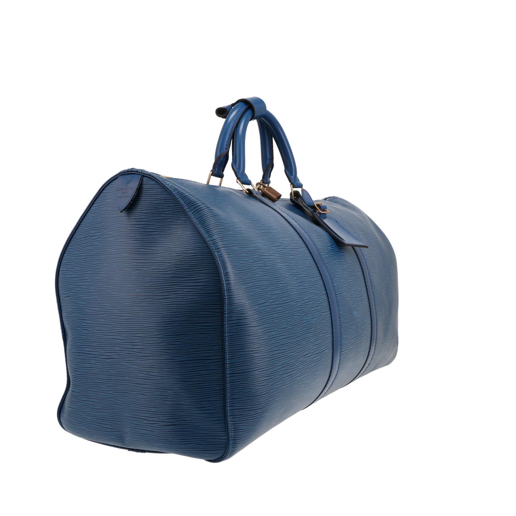 Louis Vuitton  Keepall 45 travel bag  in blue epi leather