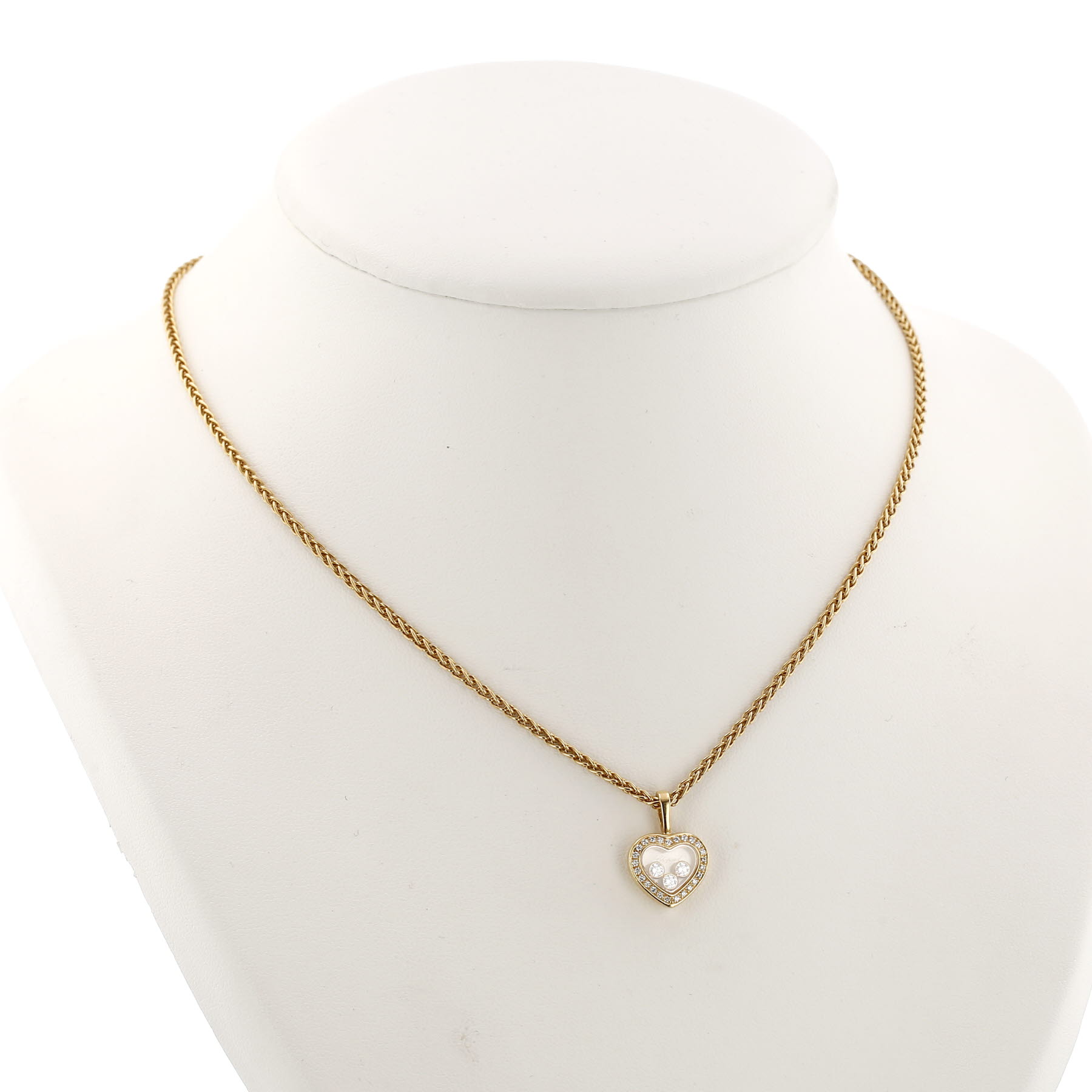 Chopard Happy Diamonds necklace in yellow gold and diamonds