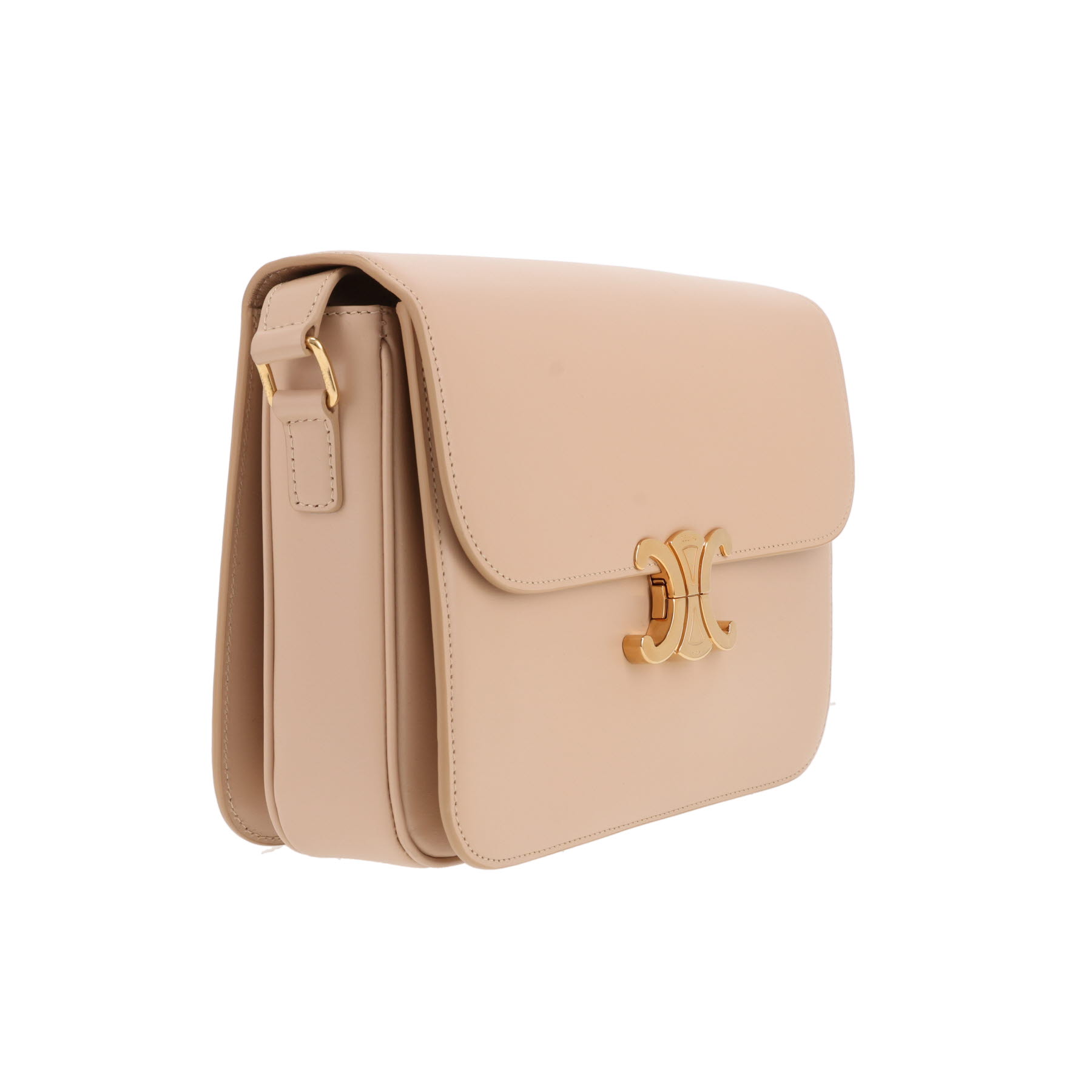 Sac bandoulière Celine  Triomphe en cuir beige