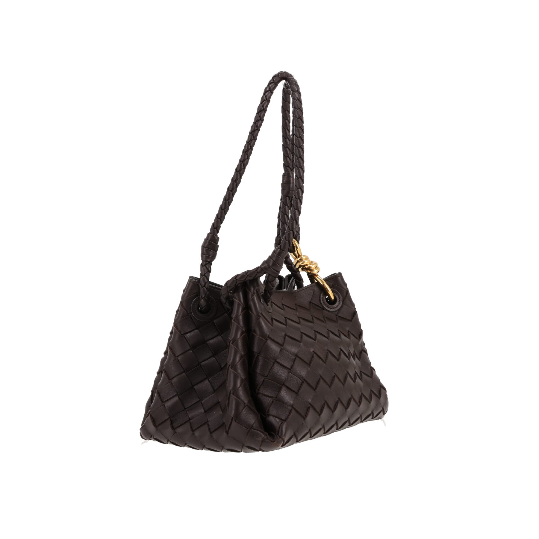 Bottega Veneta  Parachute  handbag  in brown intrecciato leather