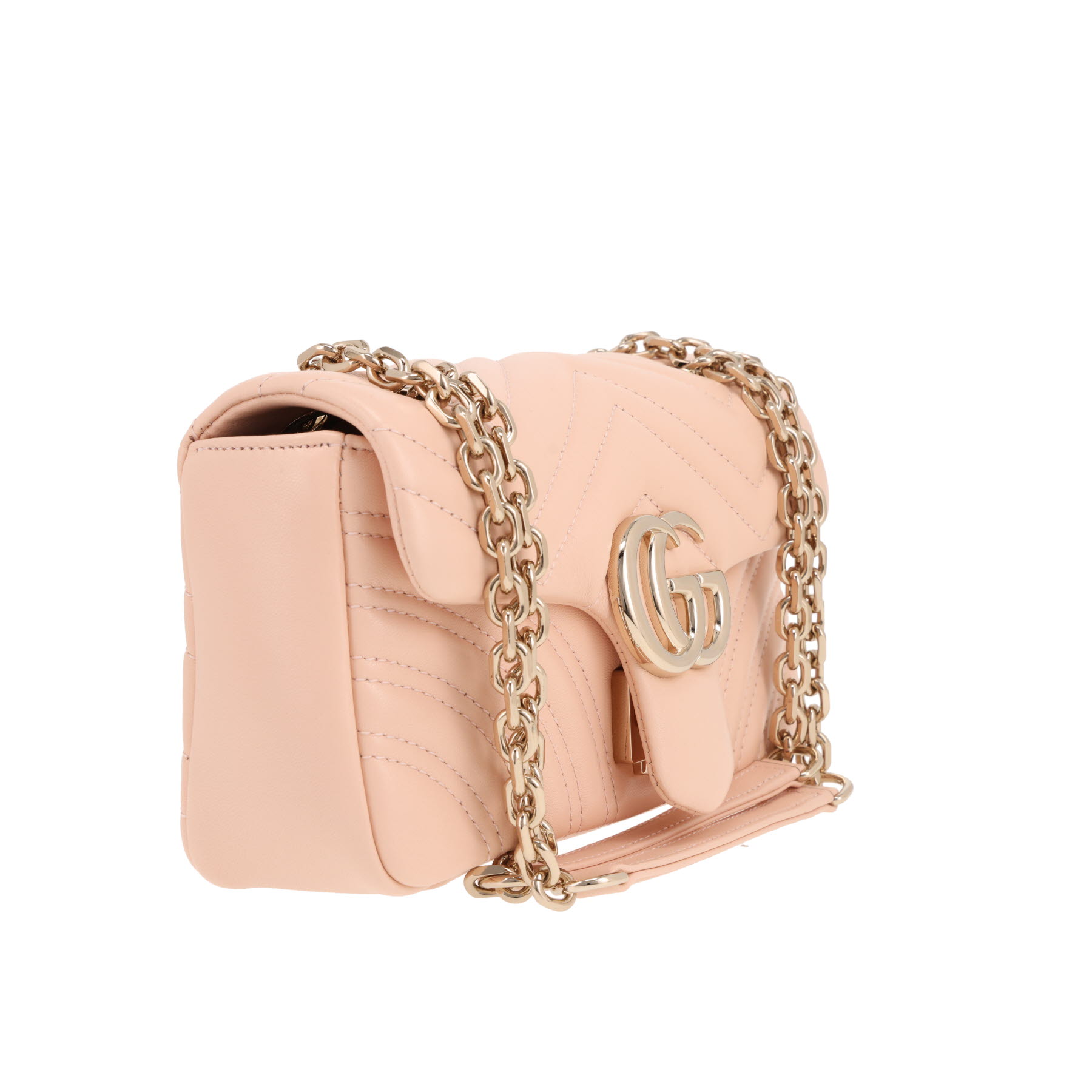 Gucci  GG Marmont shoulder bag  in pink quilted leather