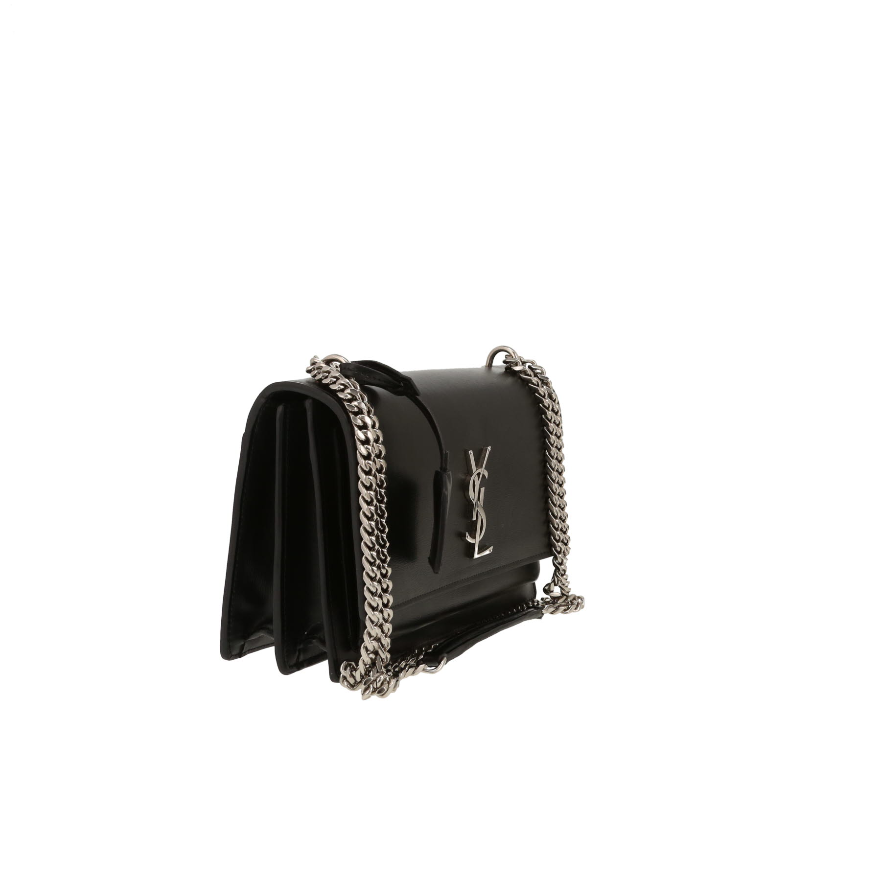 Borsa a tracolla Saint Laurent  Sunset modello medio  in pelle nera