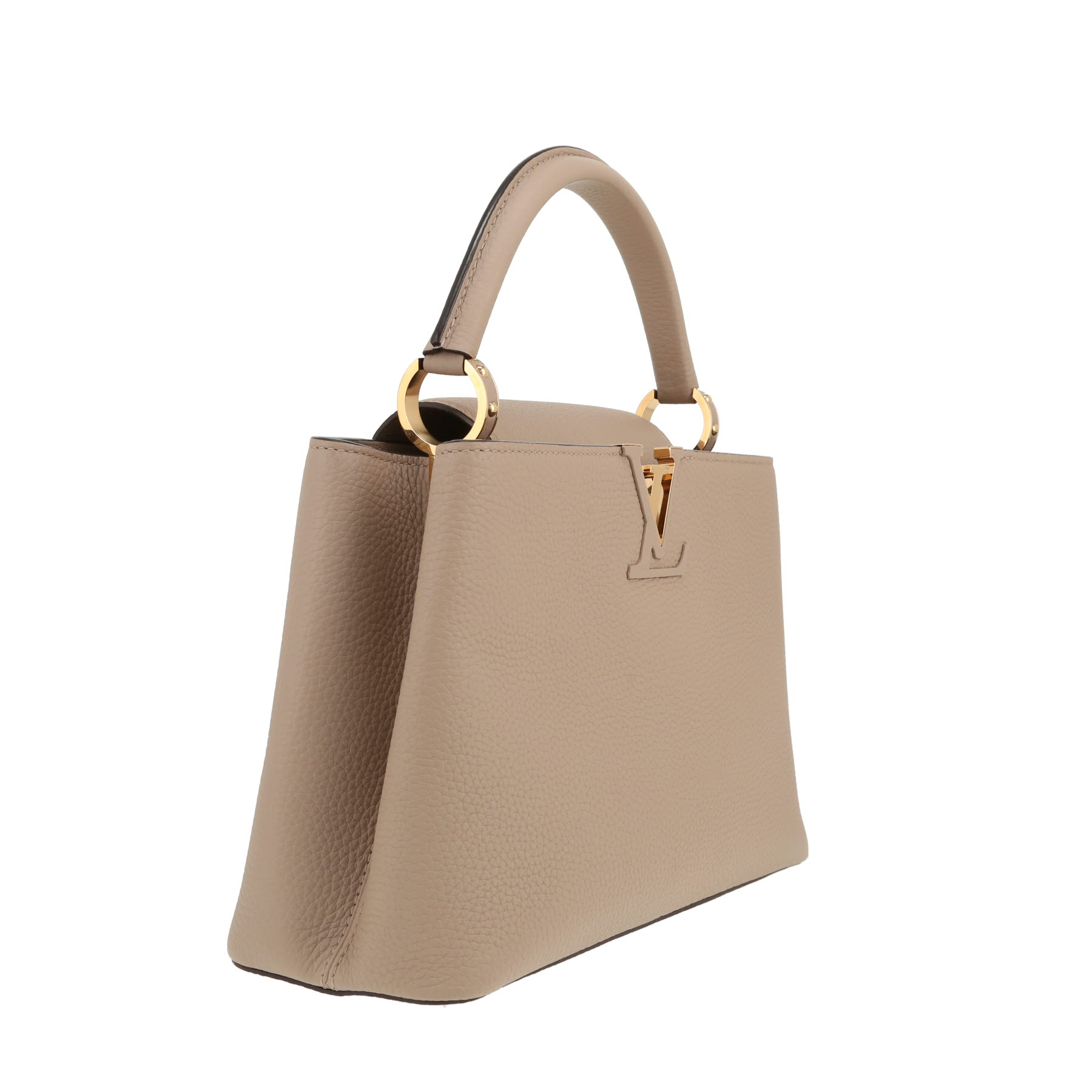 Louis Vuitton  Capucines handbag  in taupe leather taurillon clémence
