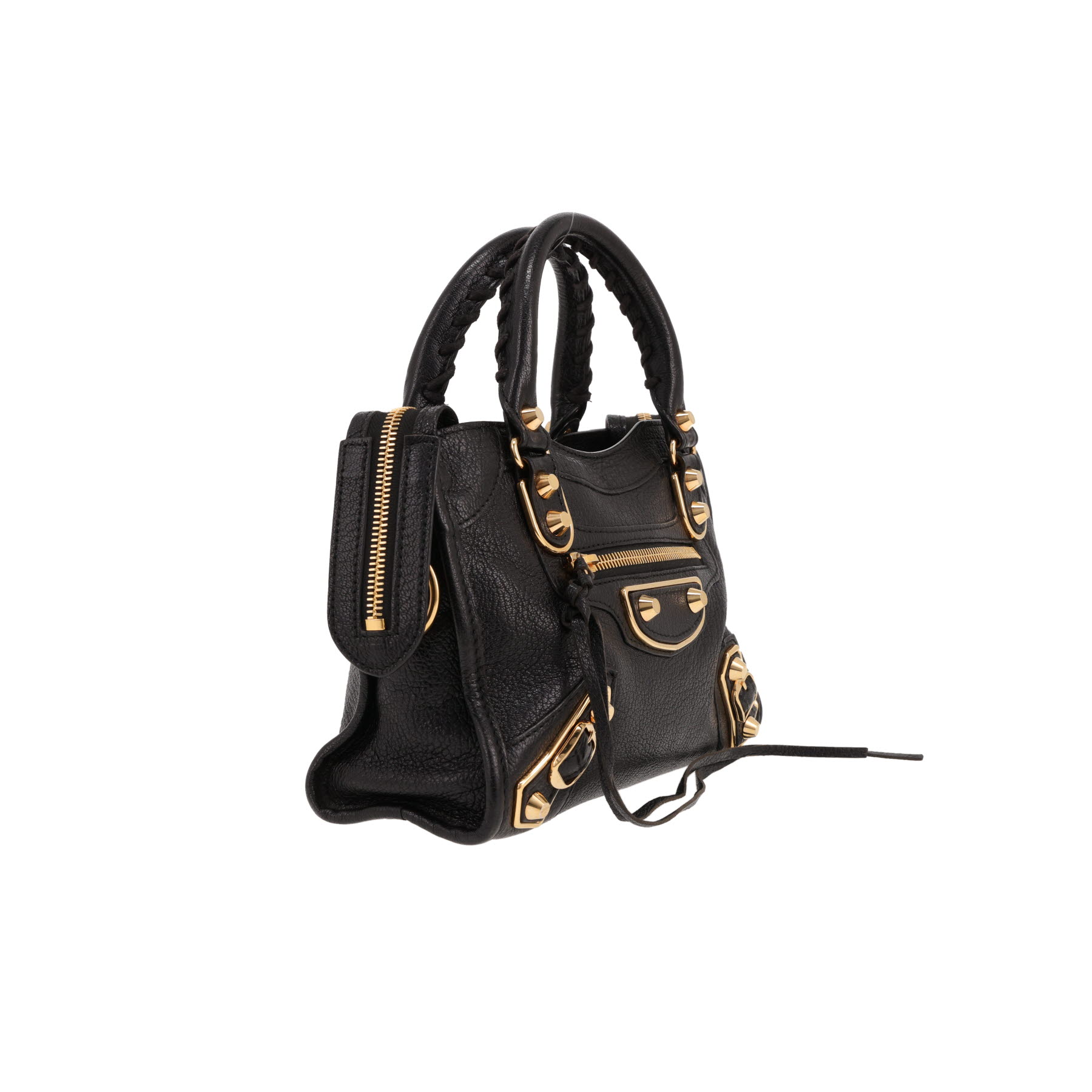 Sac bandoulière Balenciaga  City mini  en cuir noir