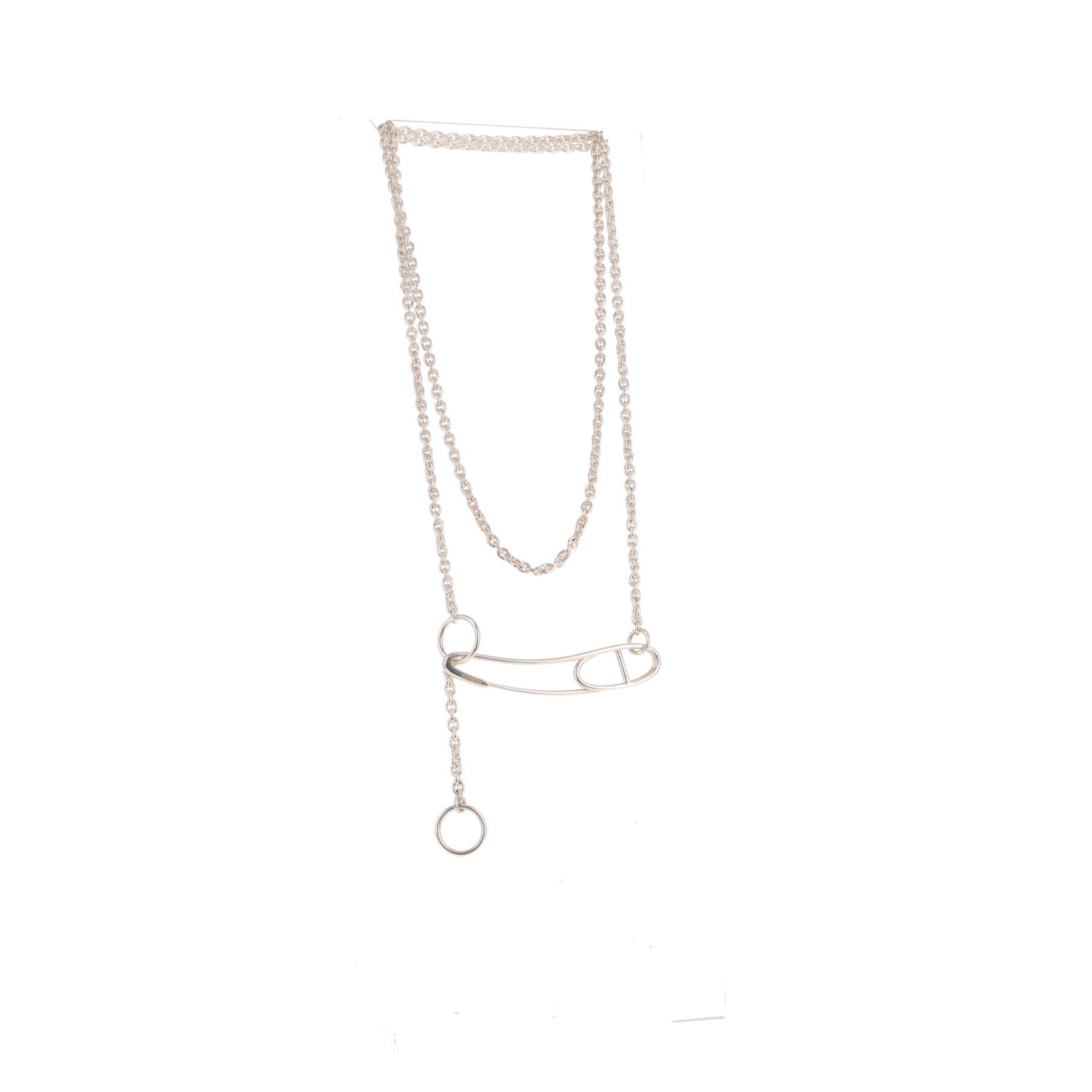 Hermès Chaîne d'Ancre Punk long necklace in silver