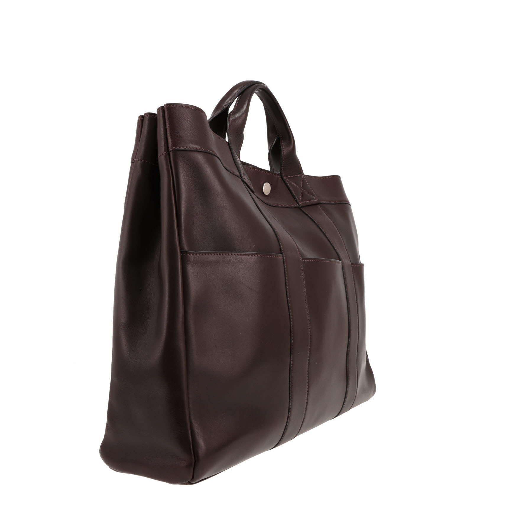 Sac cabas Hermès  Toto Bag - Shop Bag en cuir marron