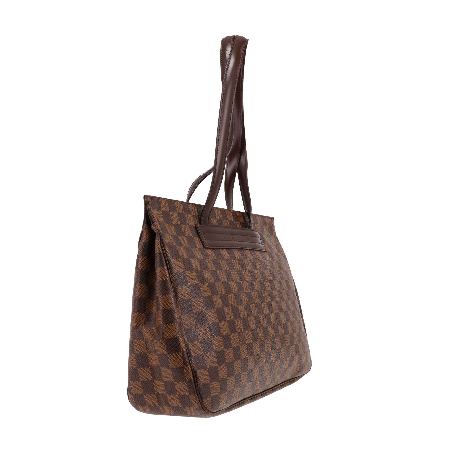 Louis Vuitton  Parioli handbag  in brown damier canvas  and brown leather