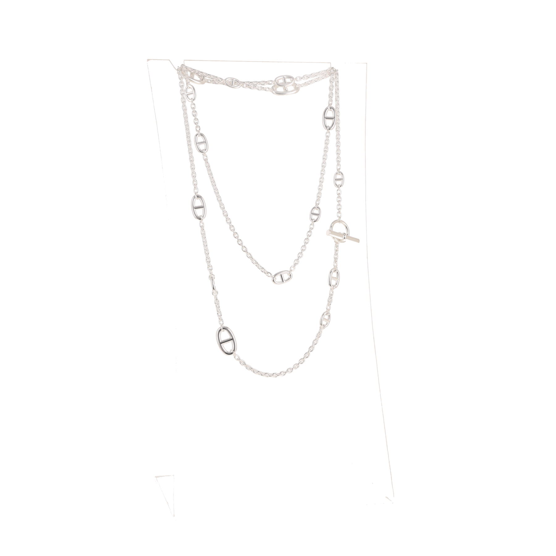 Hermès Farandole 120 long necklace in silver
