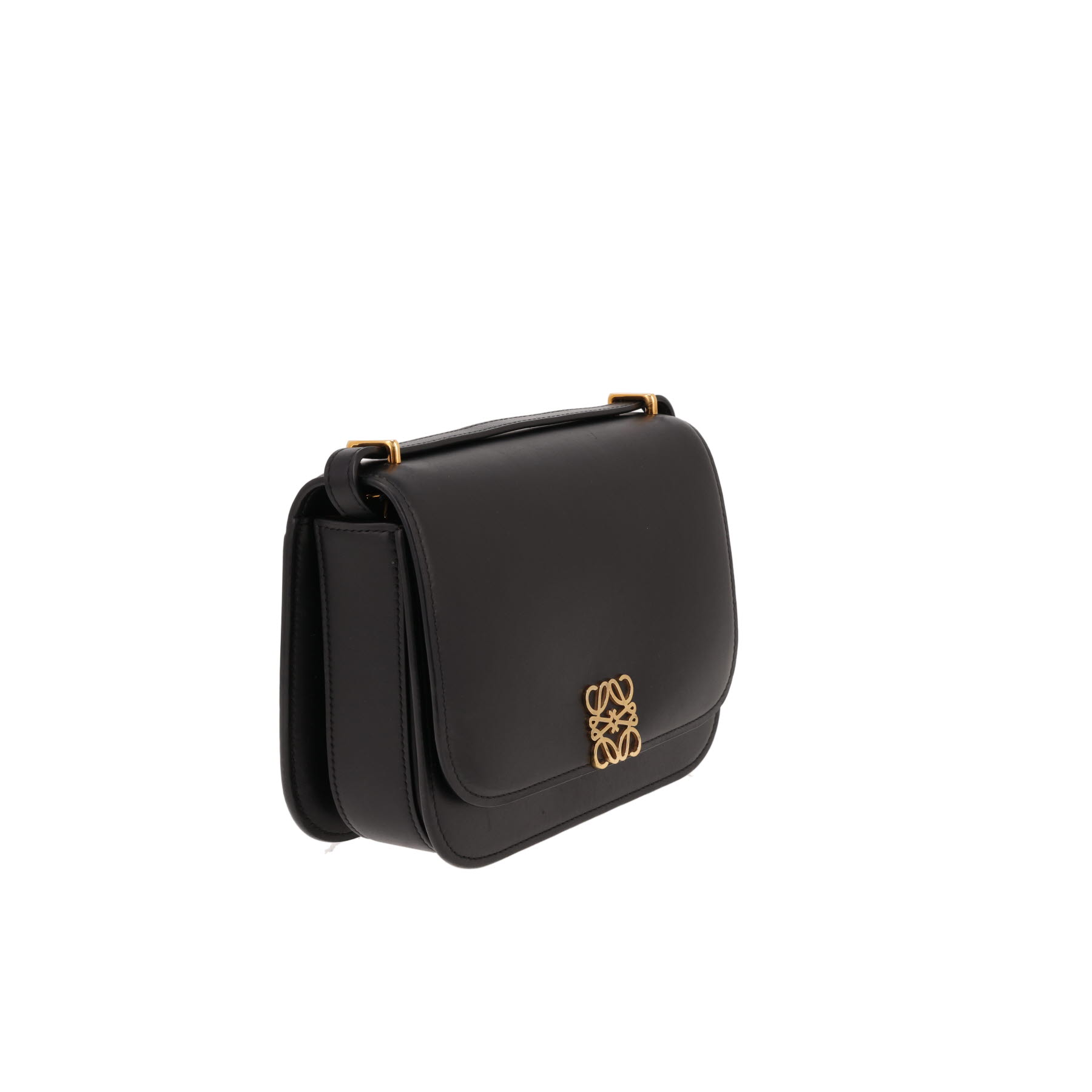 Loewe Goya small black leather shoulder bag