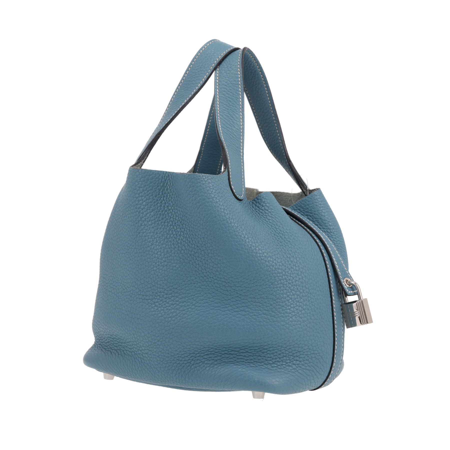 Hermès  Picotin 18 cm handbag  in blue jean togo leather