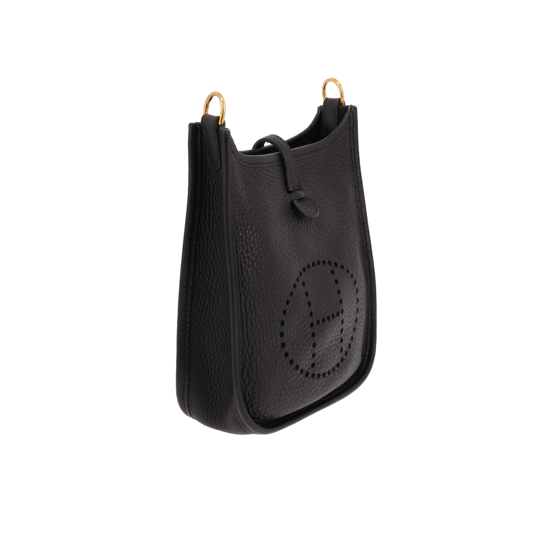 Hermès Evelyne 16 cm shoulder bag in Noir Togo leather