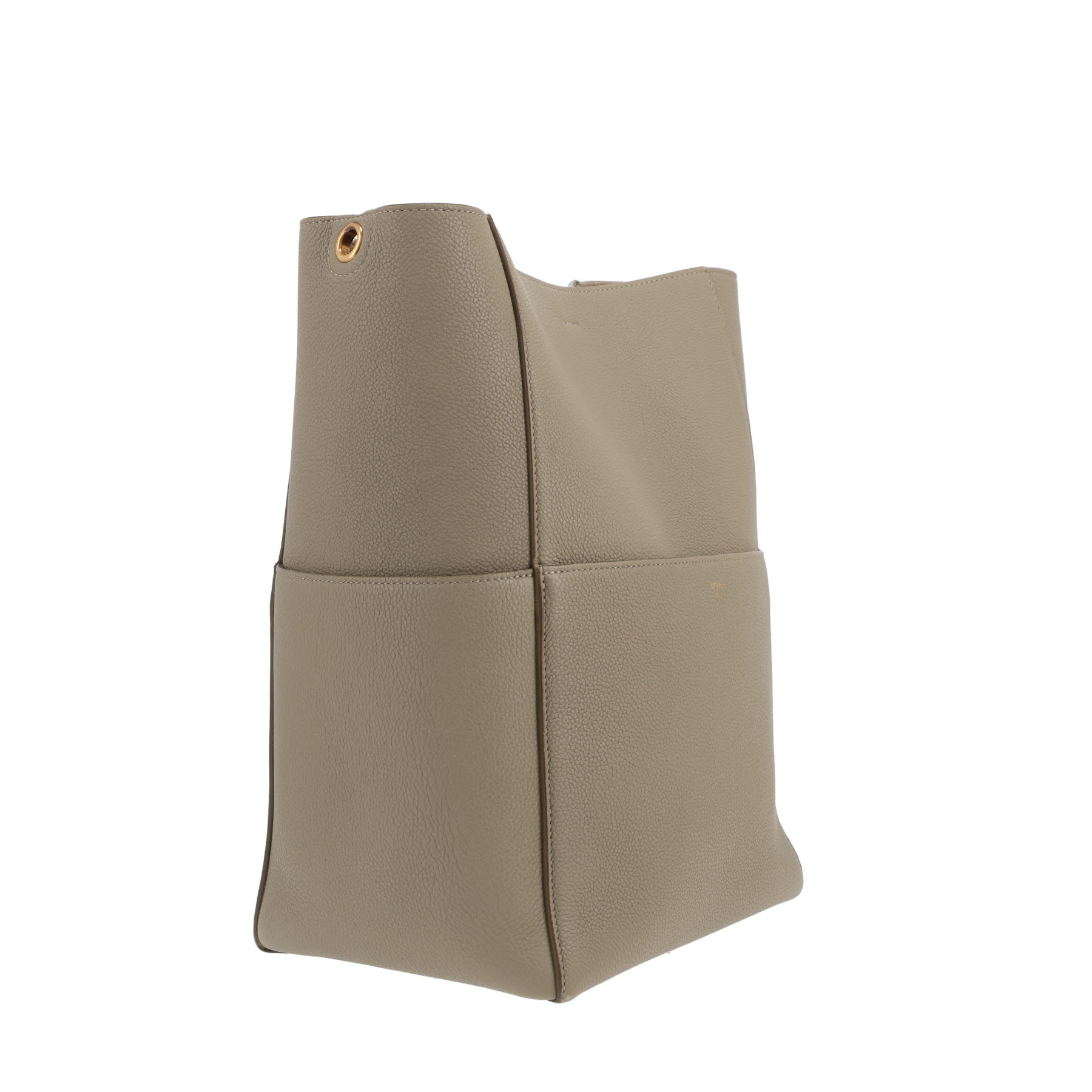 Celine  Sac Sangle handbag  in green Sauge grained leather