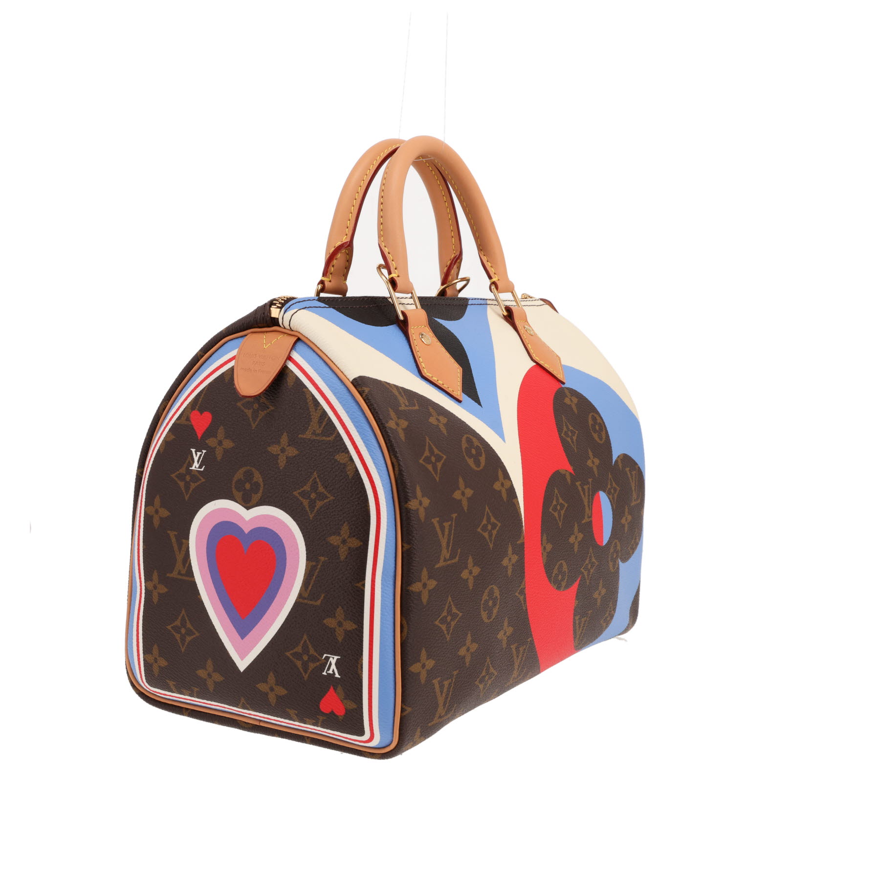 Borsa a tracolla Louis Vuitton  Speedy 30 in tela monogram marrone e pelle naturale