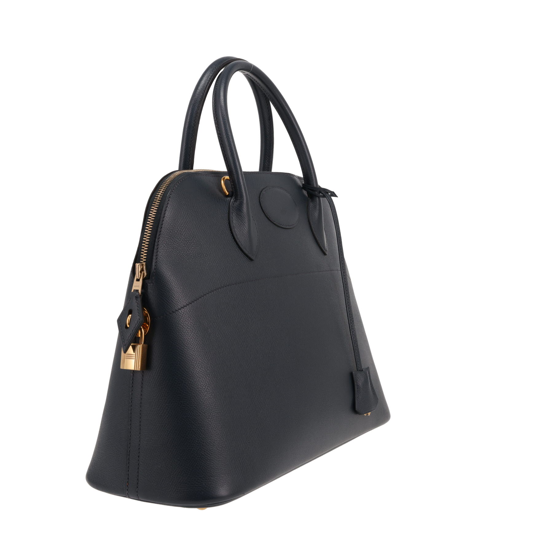 Hermès  Bolide 35 cm handbag  in navy blue Ardenne leather