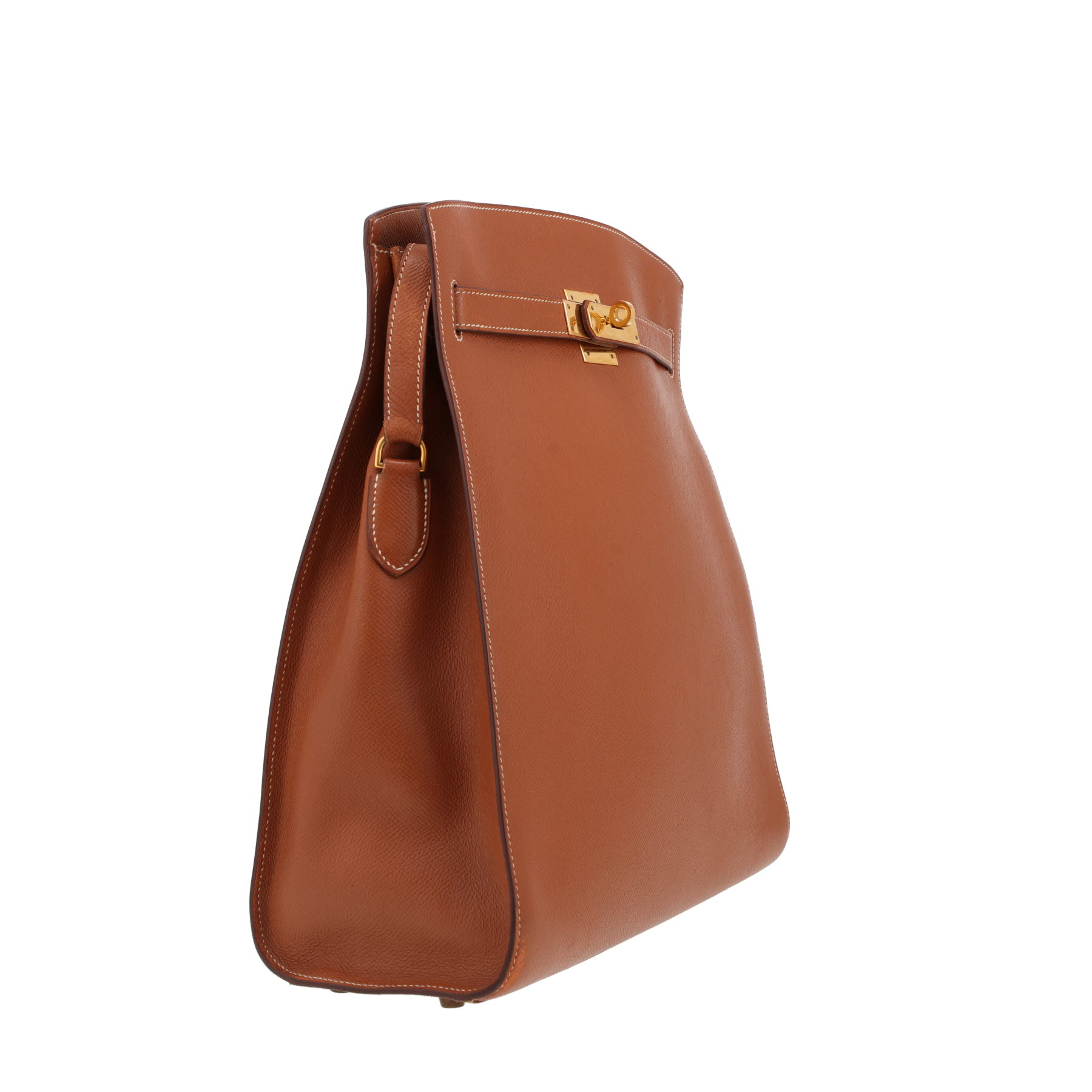 Hermès  Kelly Sport handbag  in gold Courchevel leather