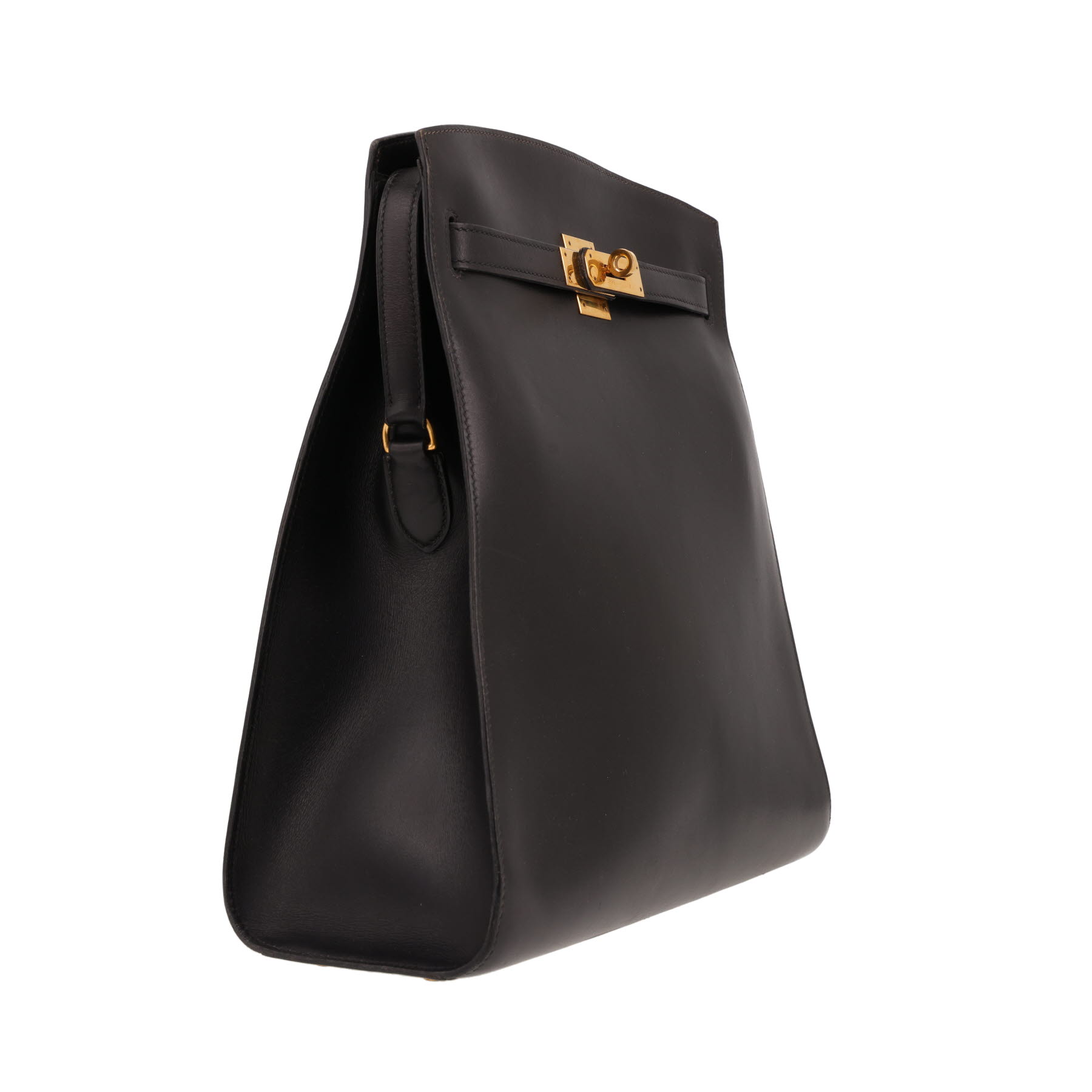 Bolso Hermès Kelly Sport de piel negra tipo «box»