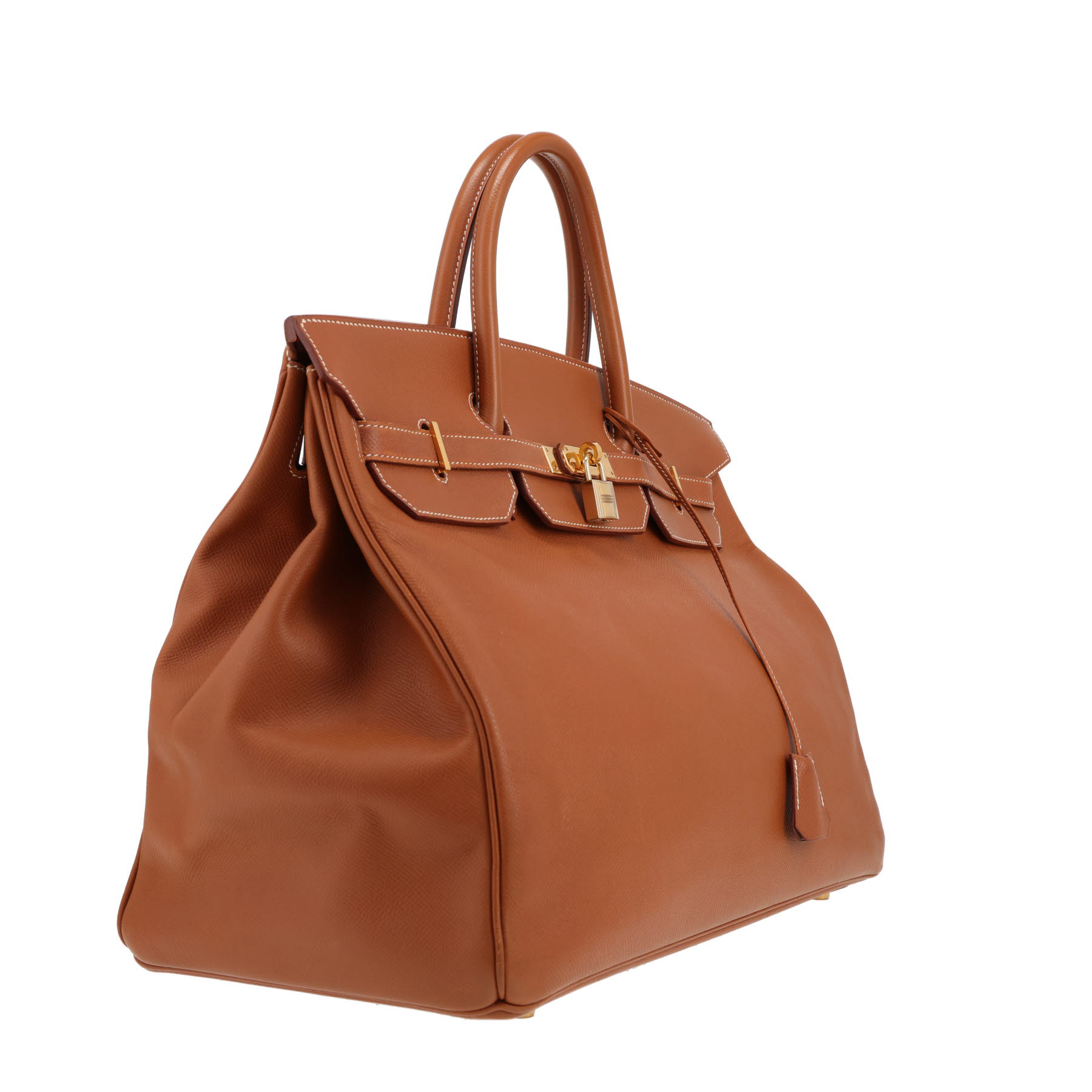 Sac à main Hermès  Birkin 40 cm en cuir Courchevel gold