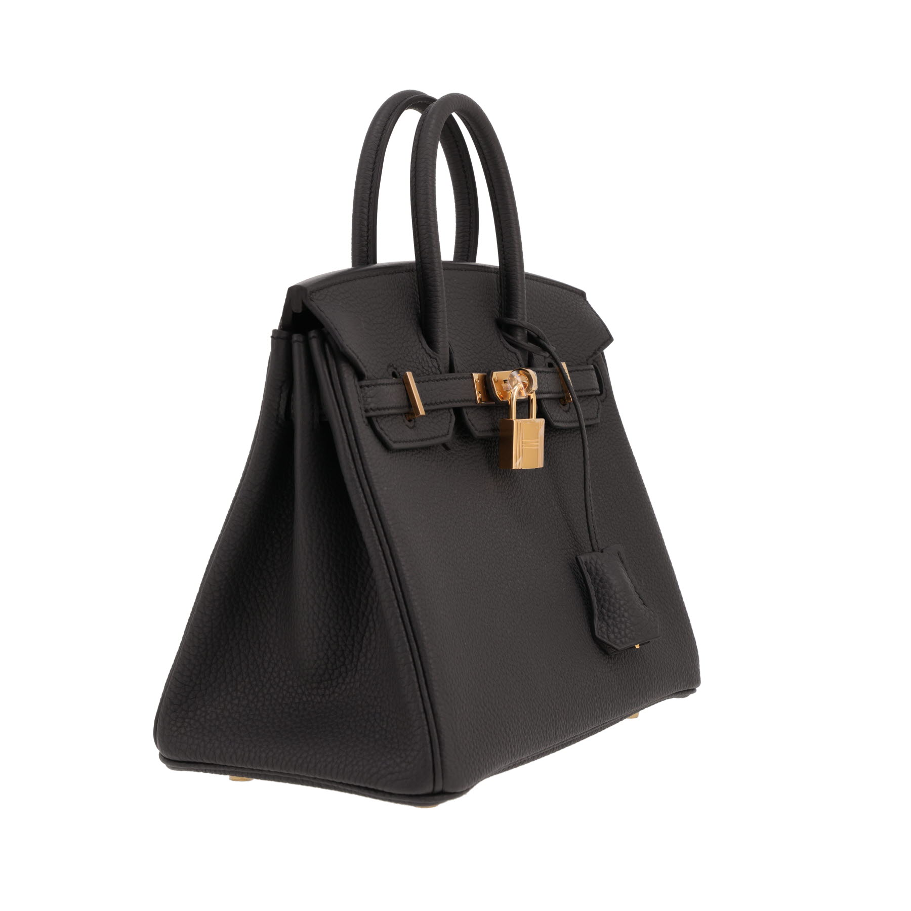 Bolso de mano Hermès  Birkin 25 cm en cuero togo Plomb