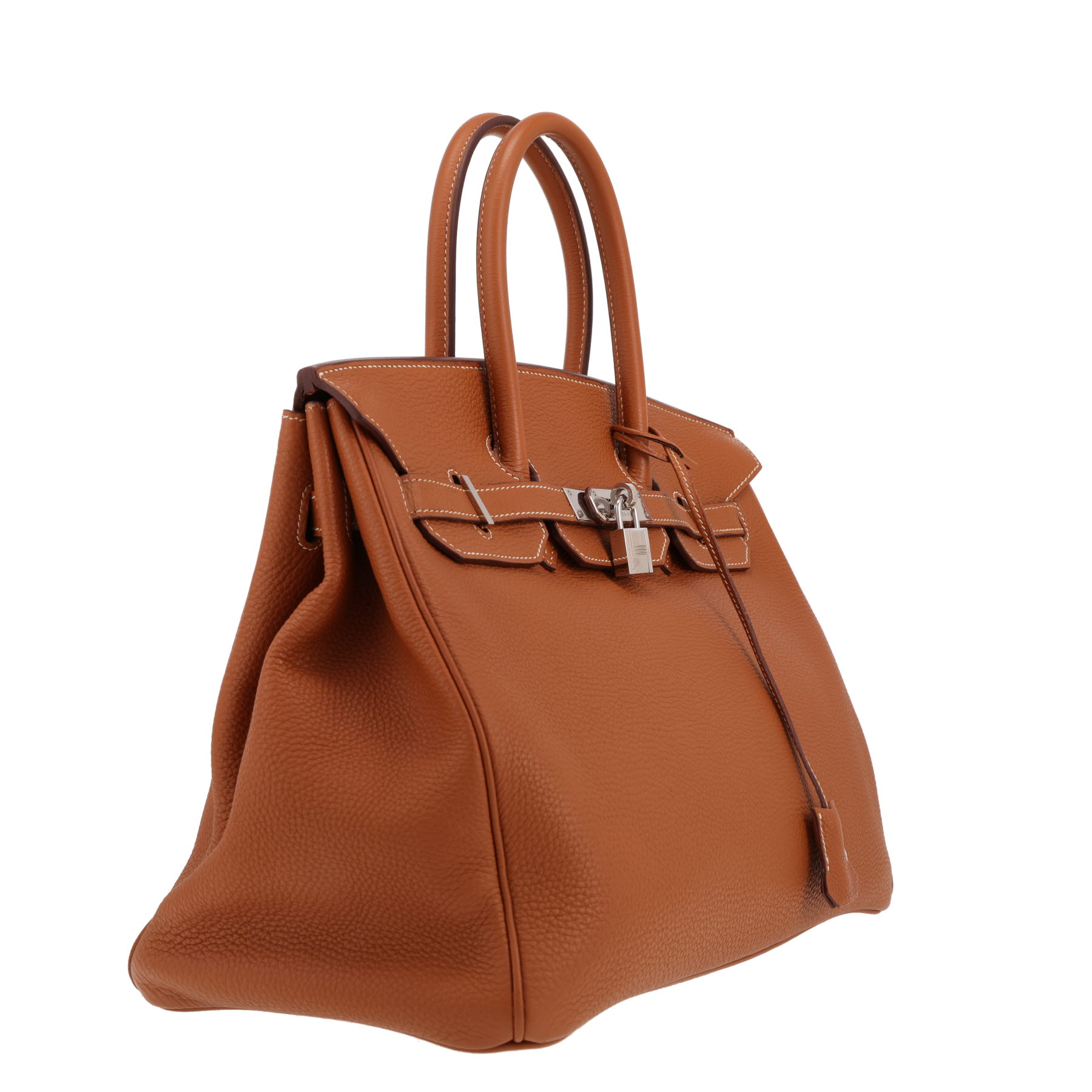Bolso Hermès Birkin de 35 cm en piel Togo dorada