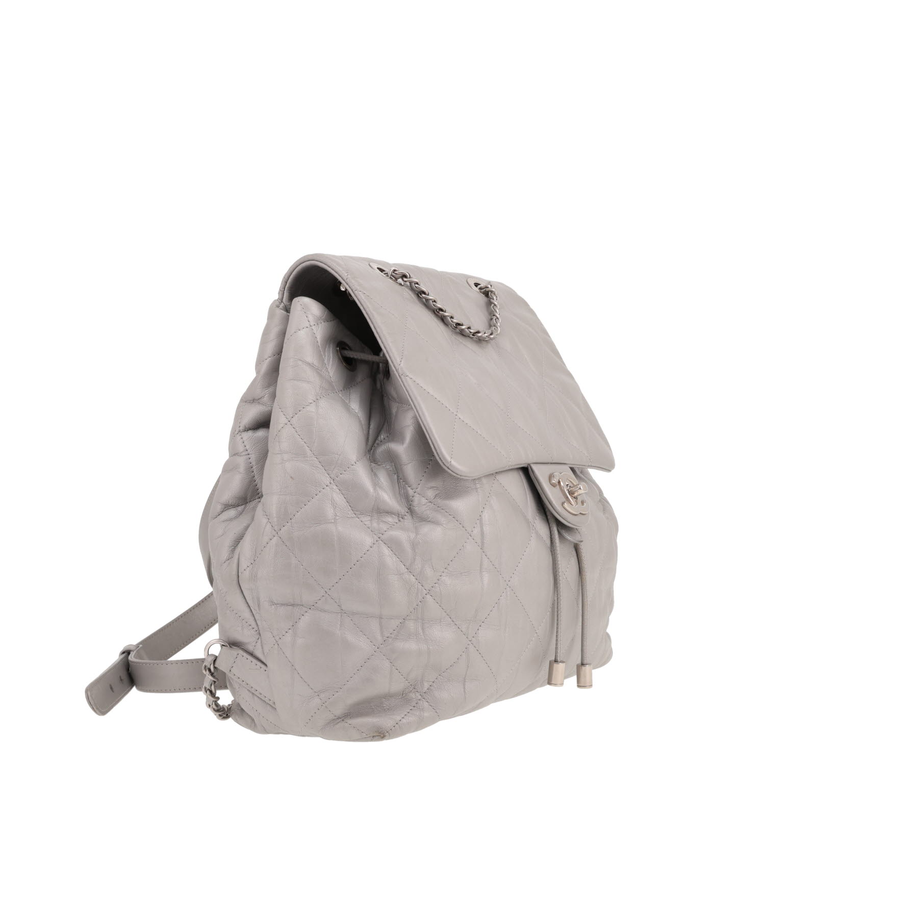 Zaino Chanel  Sac à dos in pelle trapuntata grigia
