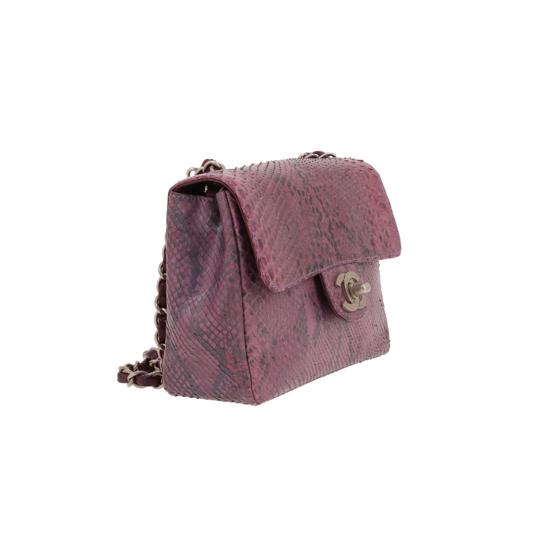 Chanel  Timeless Mini Carré shoulder bag  in purple python