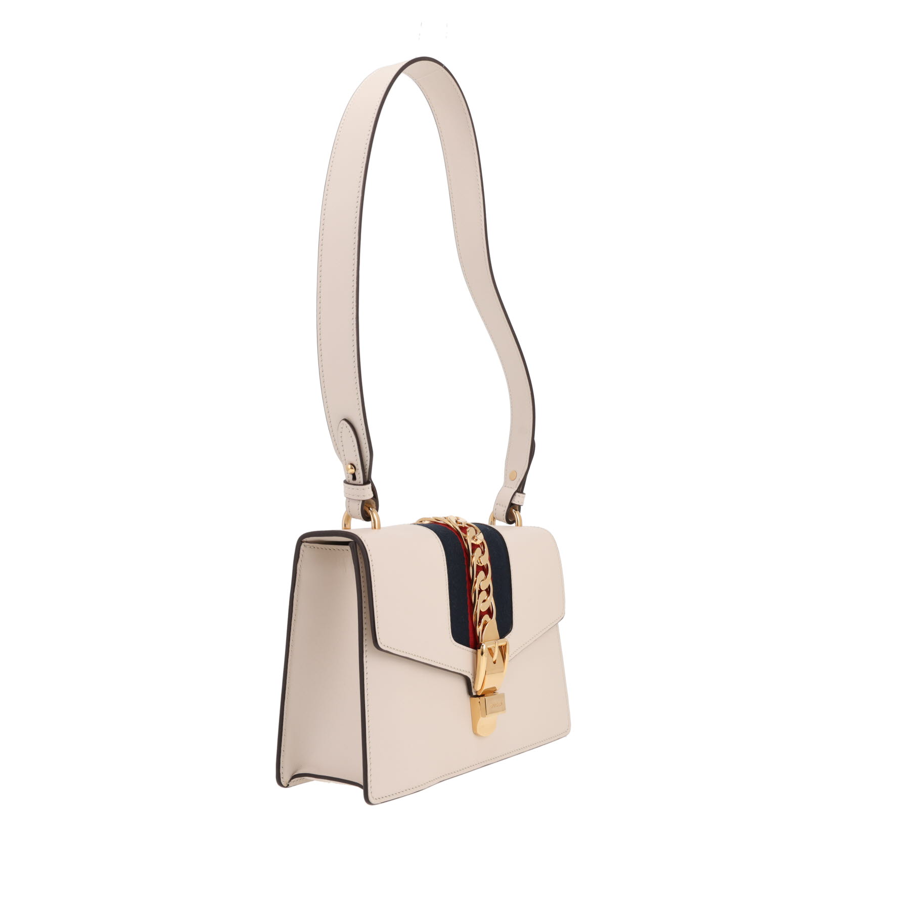 Gucci  Sylvie handbag  in white leather
