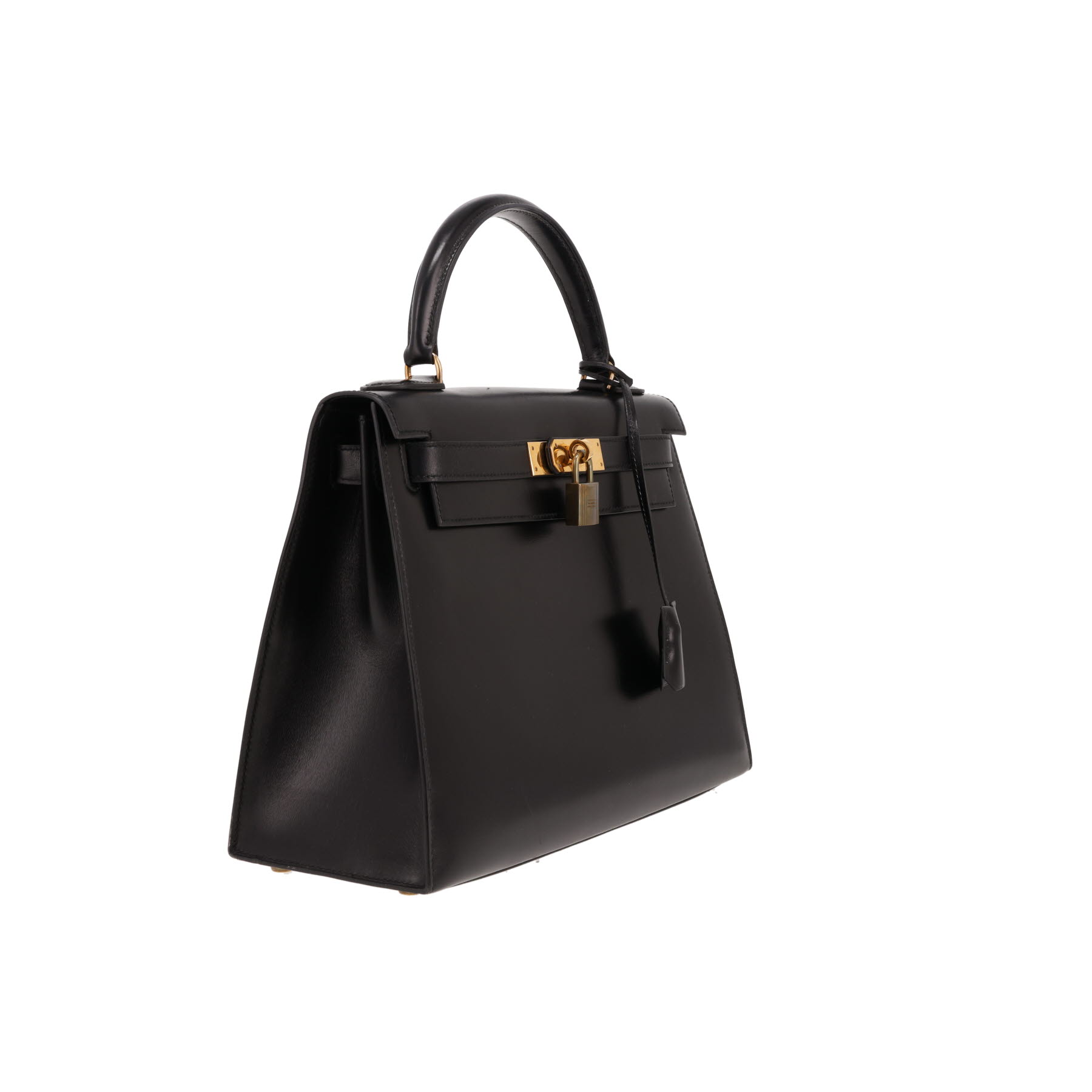 Hermès Kelly 28 cm handbag in Noir box leather