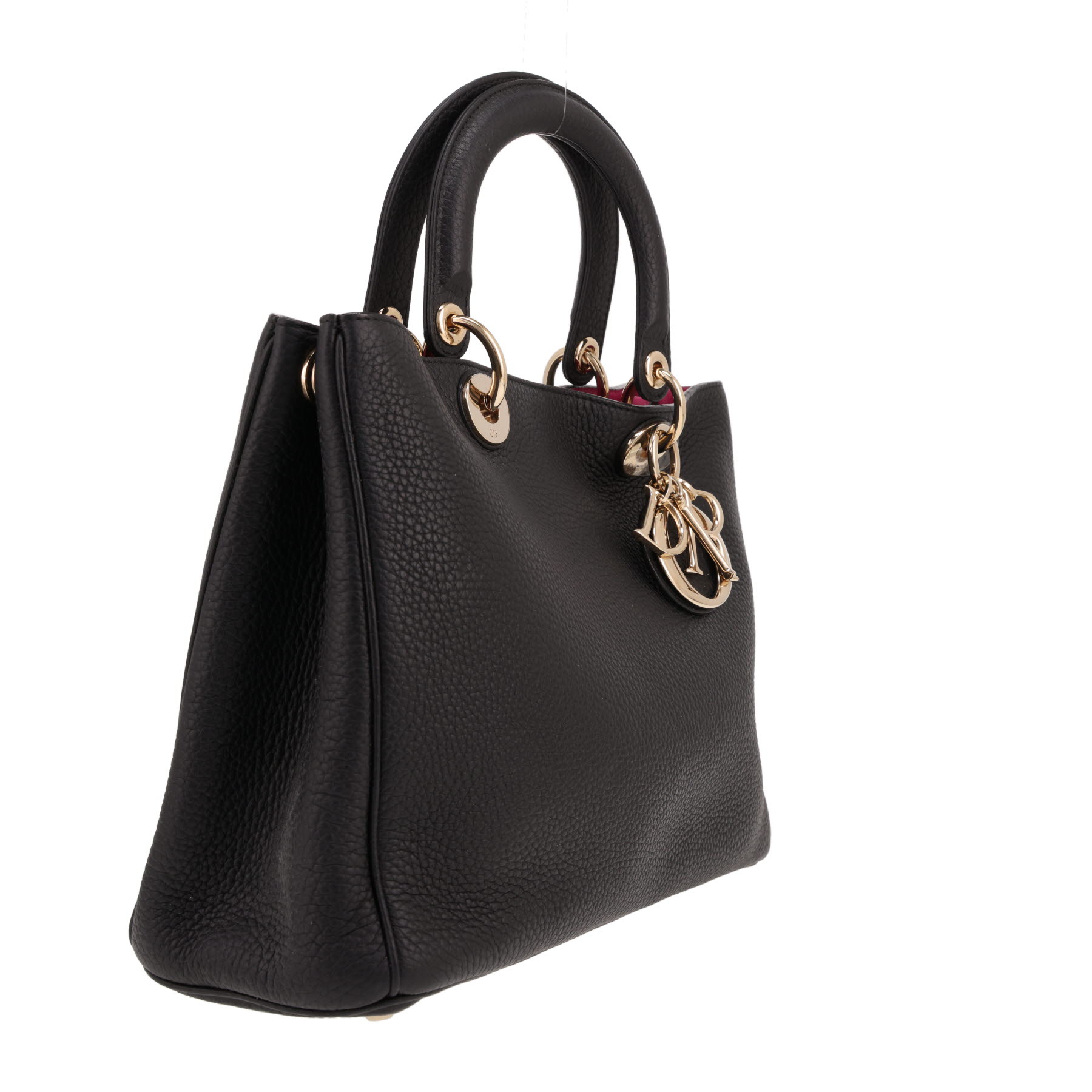 Dior  Diorissimo handbag  in black grained leather