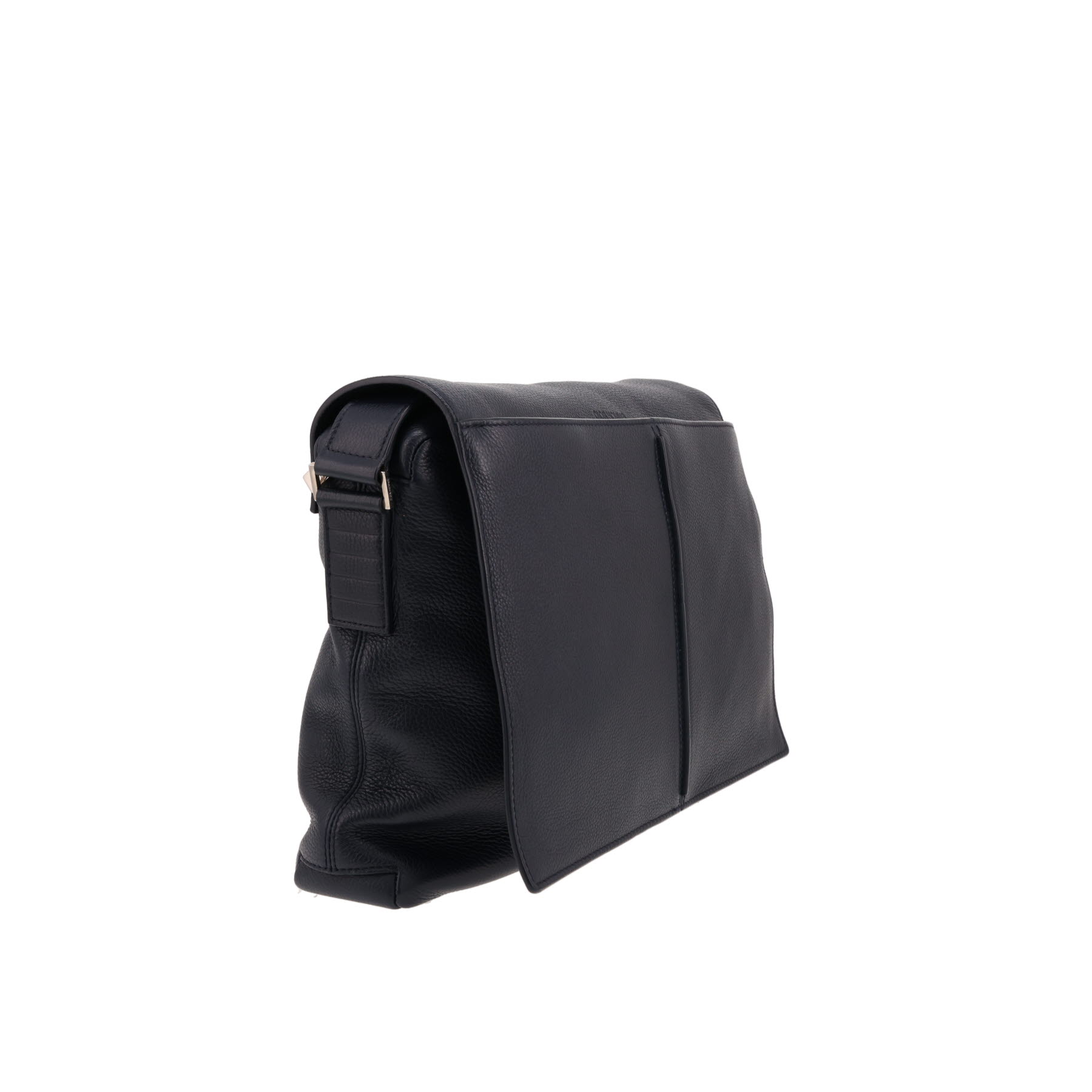 Dior  Messenger shoulder bag  in navy blue grained leather