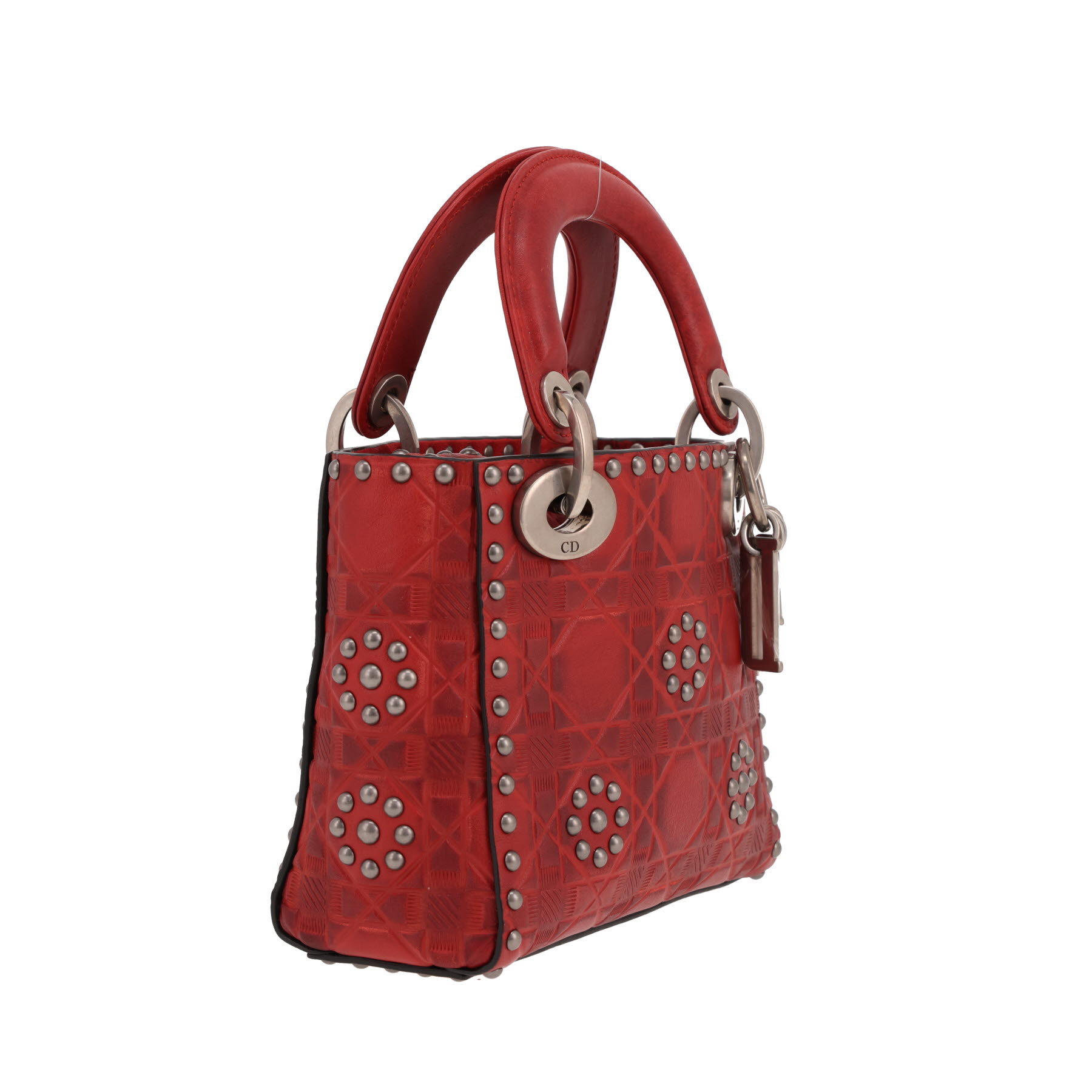 Dior  Lady Dior handbag  in red leather