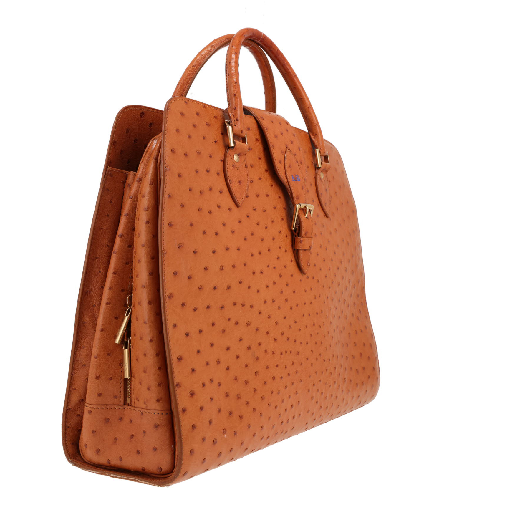 Louis Vuitton   handbag  in brown ostrich leather