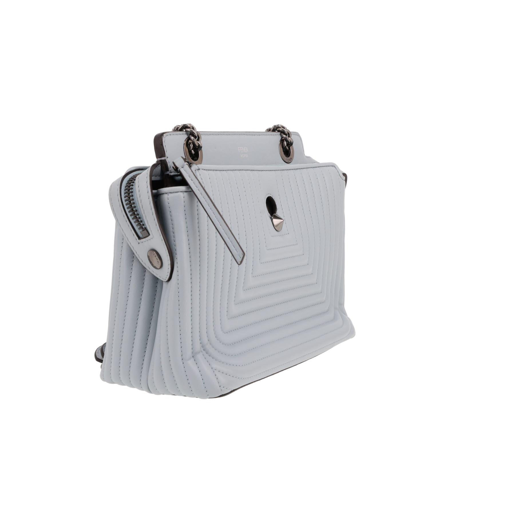 Borsa Fendi  Dotcom in pelle trapuntata blu