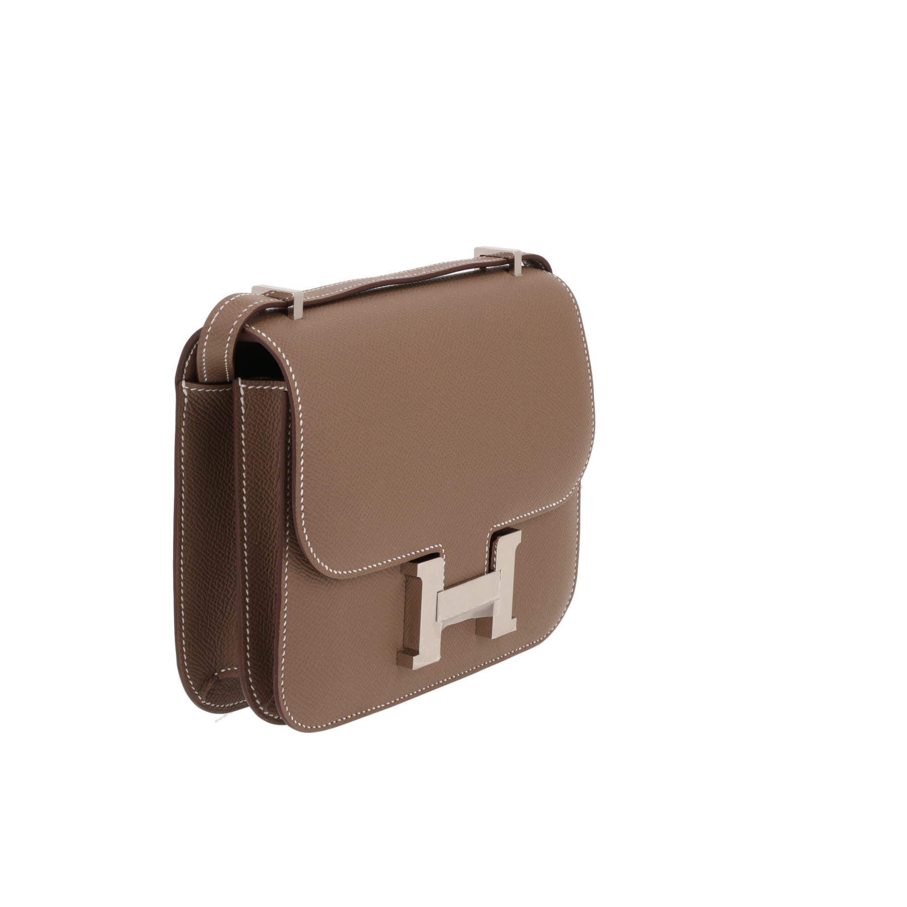 Hermès  Constance shoulder bag  in etoupe epsom leather