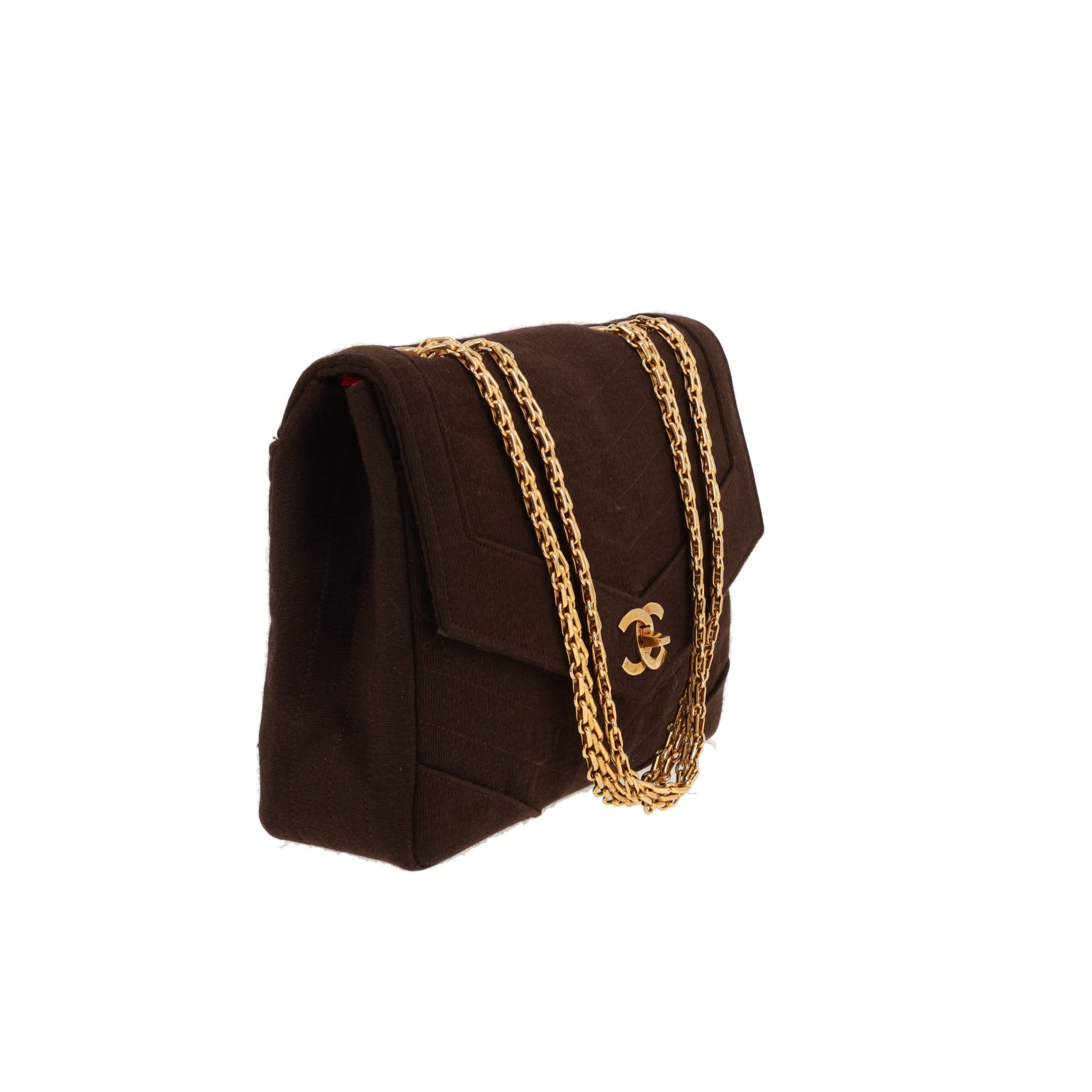 Chanel  Vintage handbag  in brown jersey