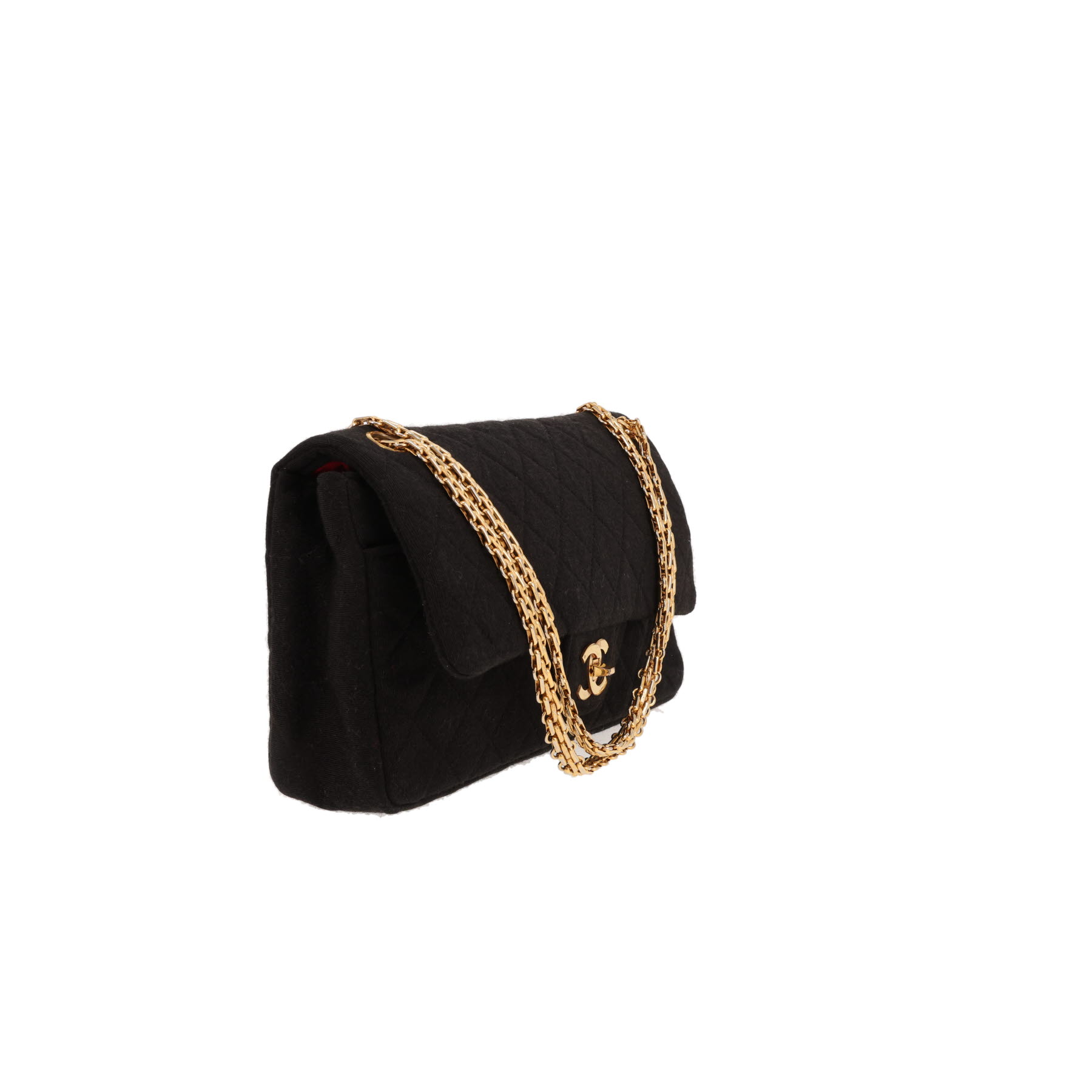 Sac à main Chanel  Vintage en jersey noir