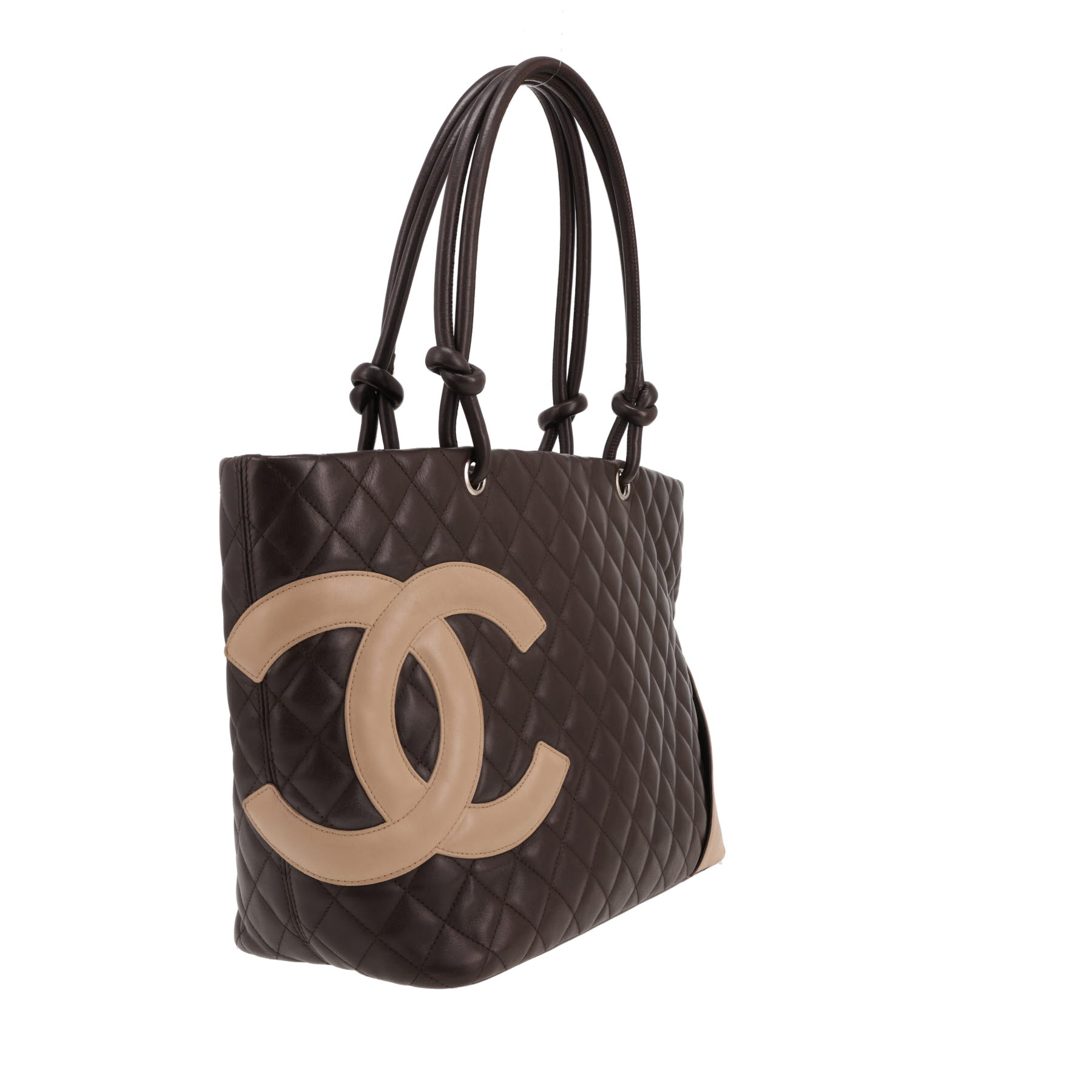 Sac cabas Chanel  Cambon en cuir matelassé marron
