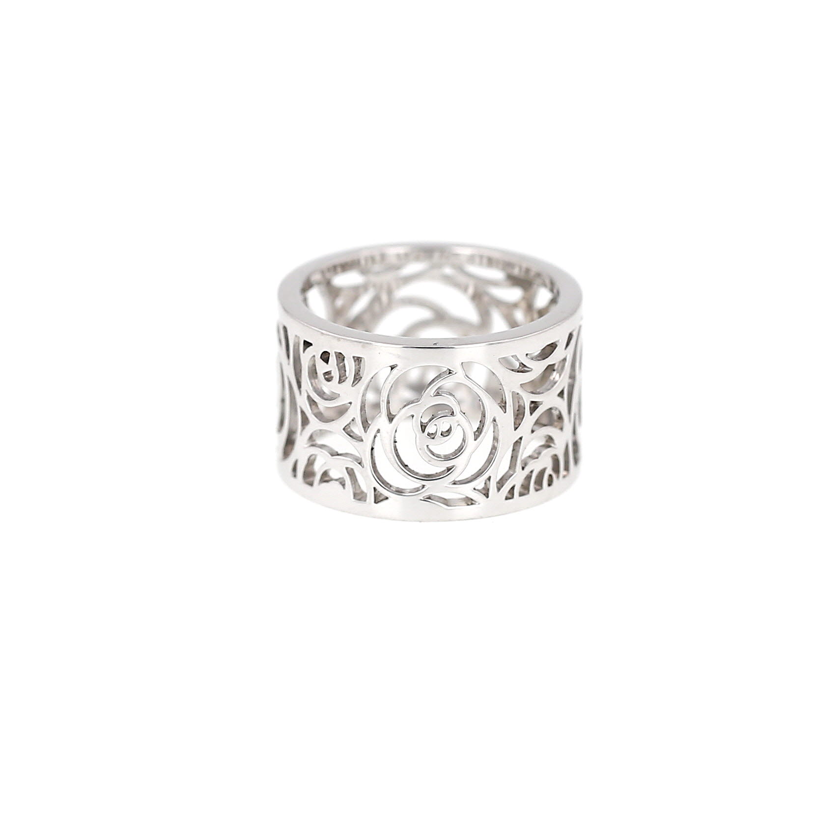 Chanel Camélia Fil large model ring in white gold