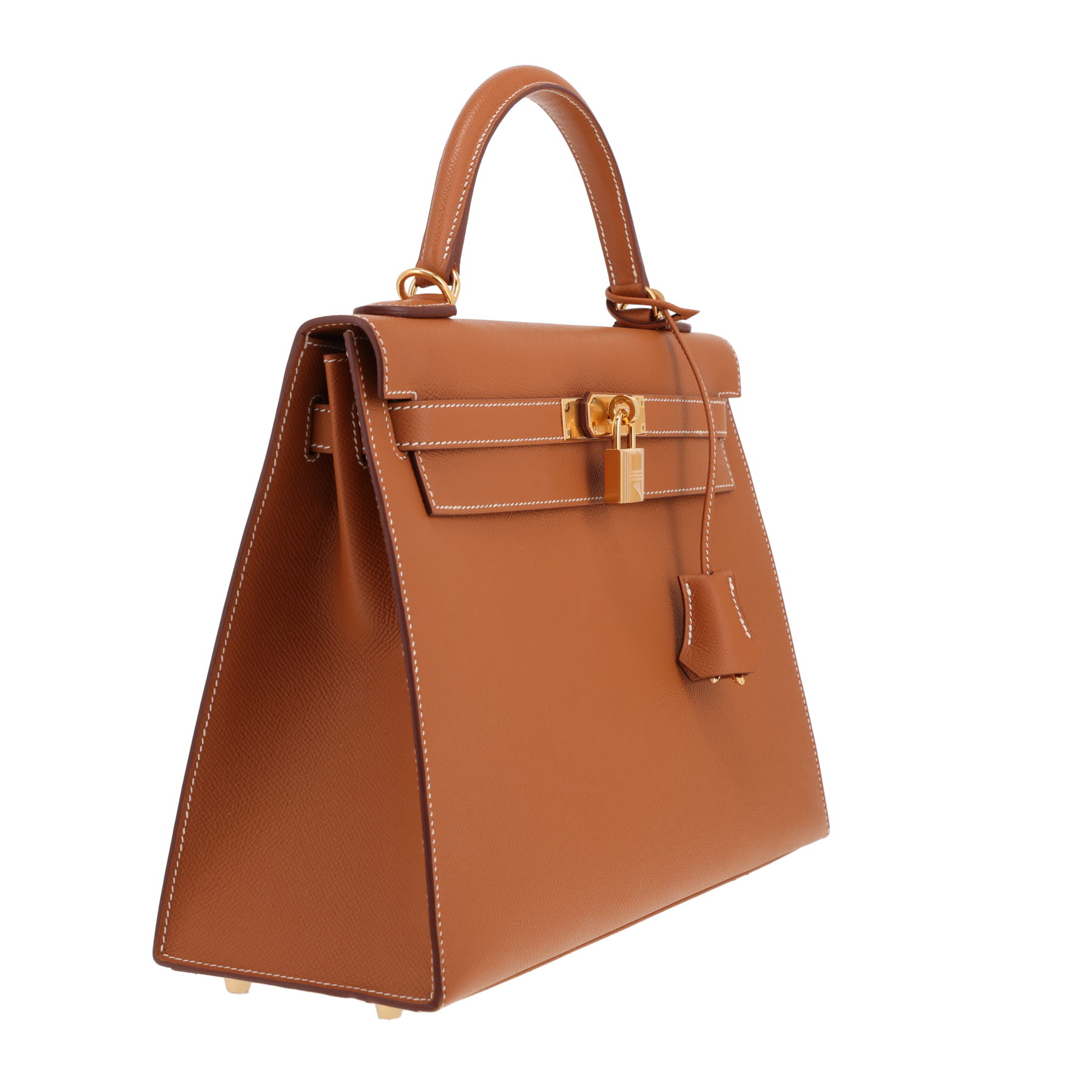 Hermès Kelly 32 cm handbag in gold Epsom leather