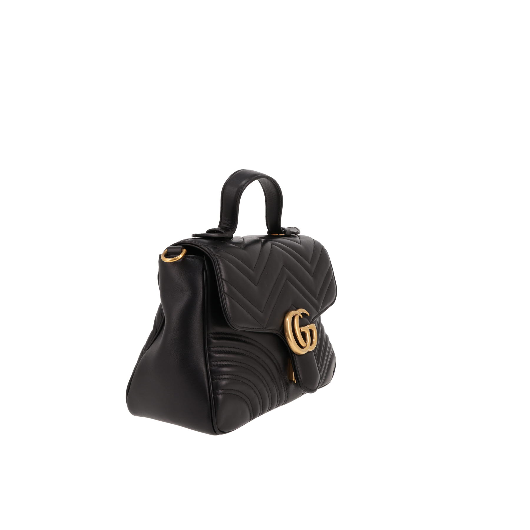 Sac bandoulière Gucci  GG Marmont en cuir matelassé noir