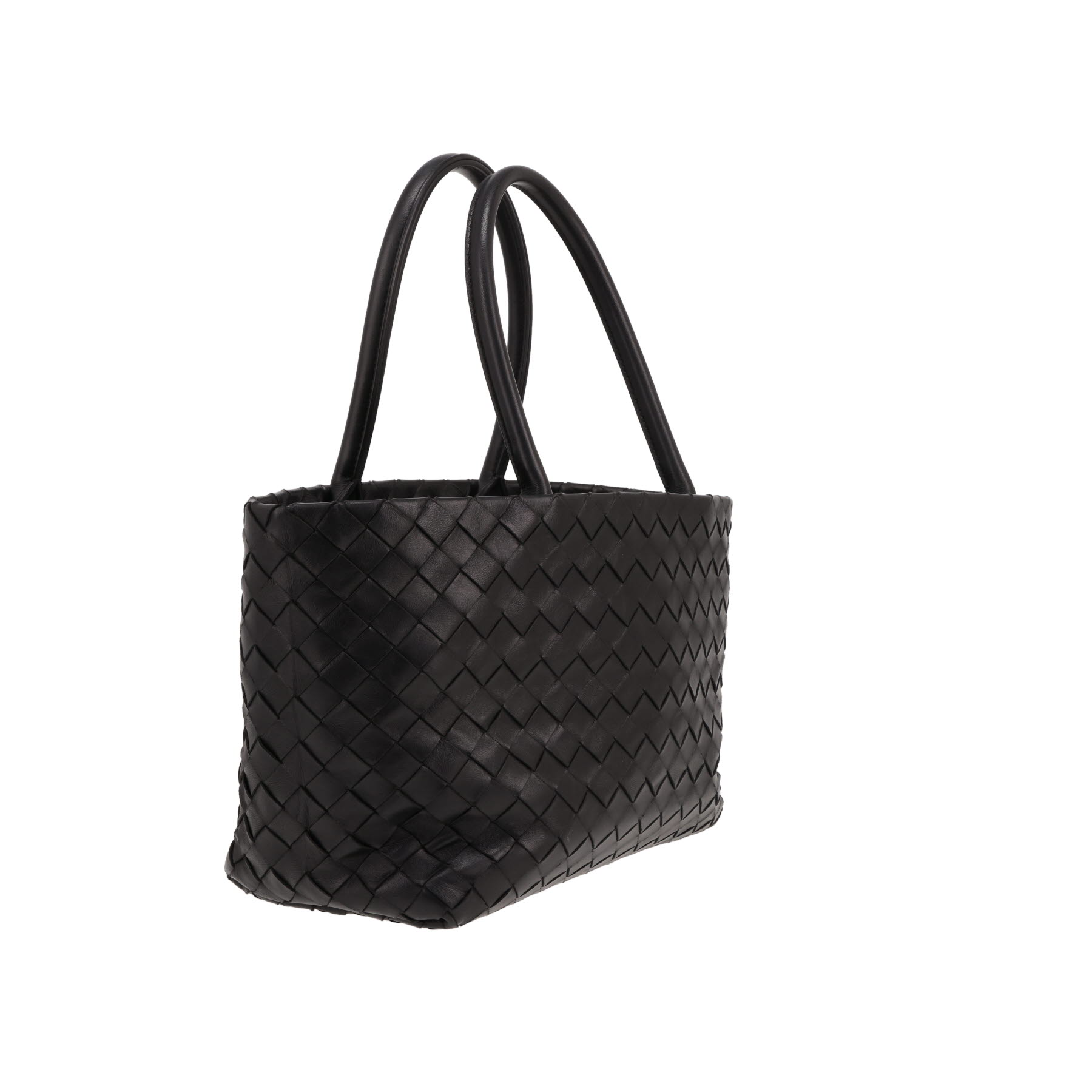 Bolso Cabás Bottega Veneta   en cuero intrecciato negro